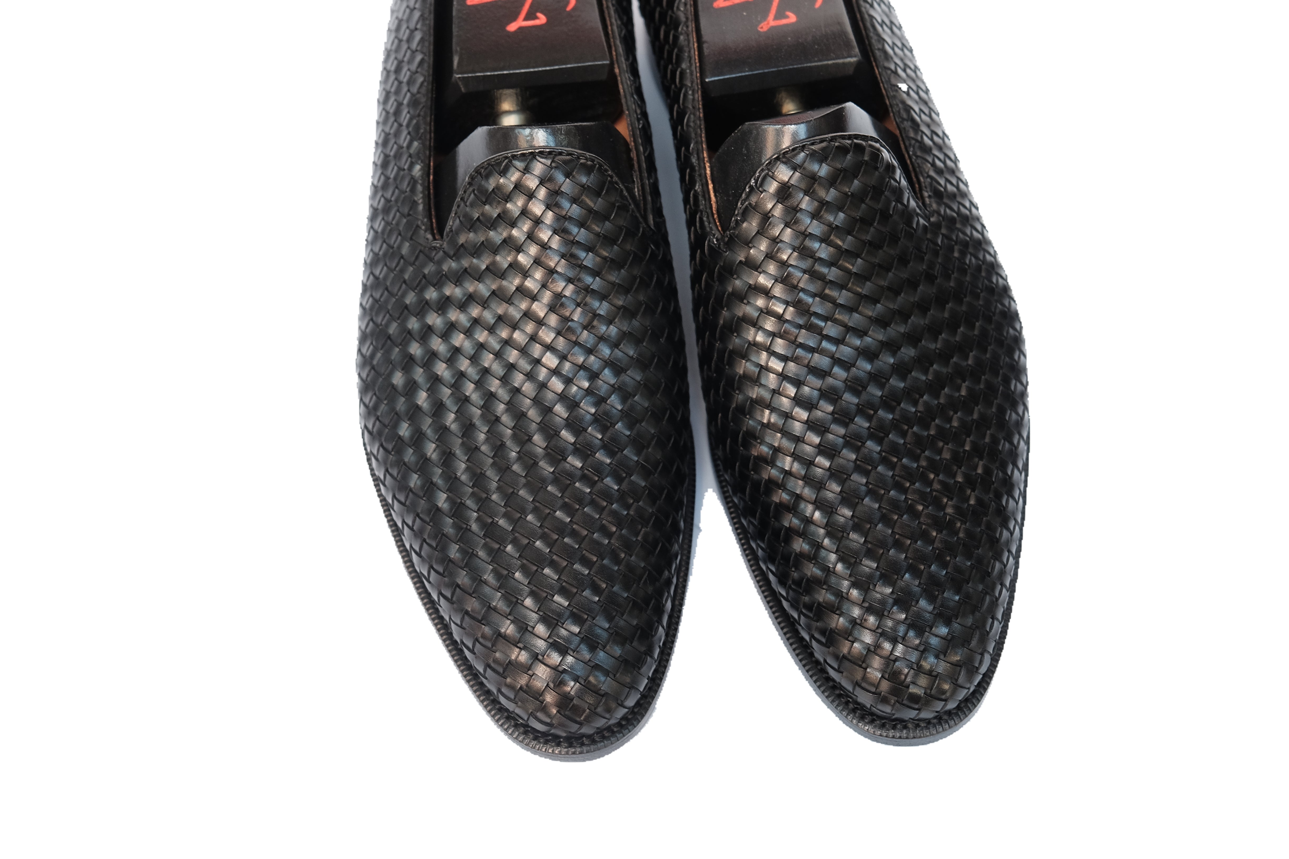 Laurelhurst II - MTO - Braided Black Calf - TMG Last - Single Leather Sole-Made To Order Slipper Loafer-J.FitzPatrick Footwear