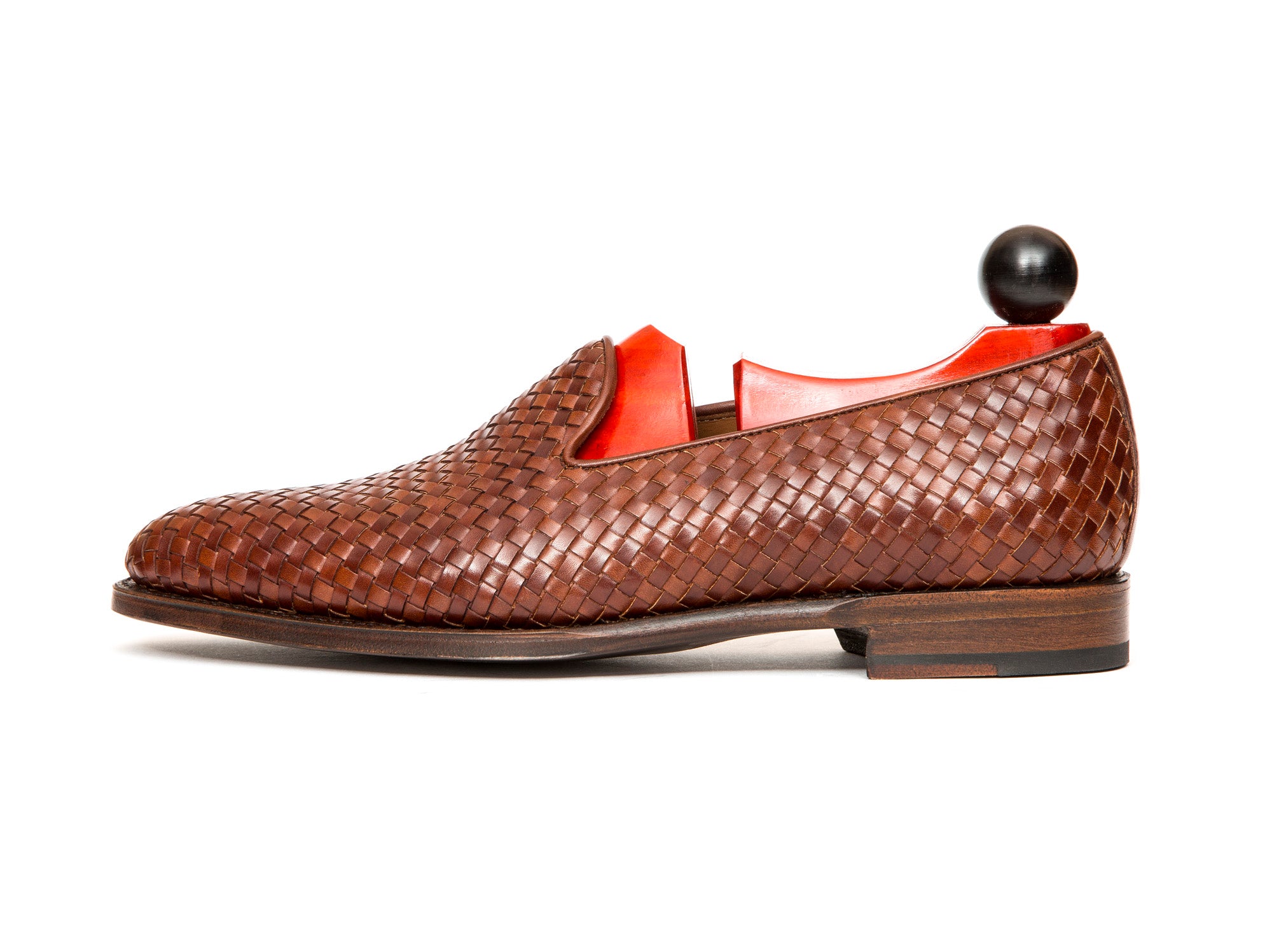 Laurelhurst II - MTO - Braided Gold Museum Calf - TMG Last - Antique Single Leather Sole-Made To Order Slipper Loafer-J.FitzPatrick Footwear