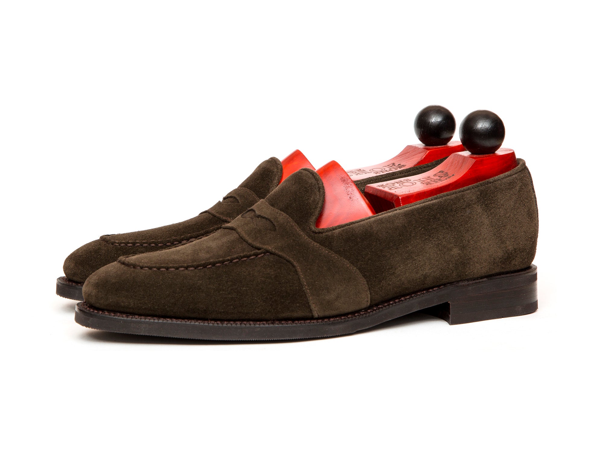 Madison - MTO - Moss Suede - LPB Last - City Rubber Sole-Made To Order Penny Loafer Full Strap-J.FitzPatrick Footwear