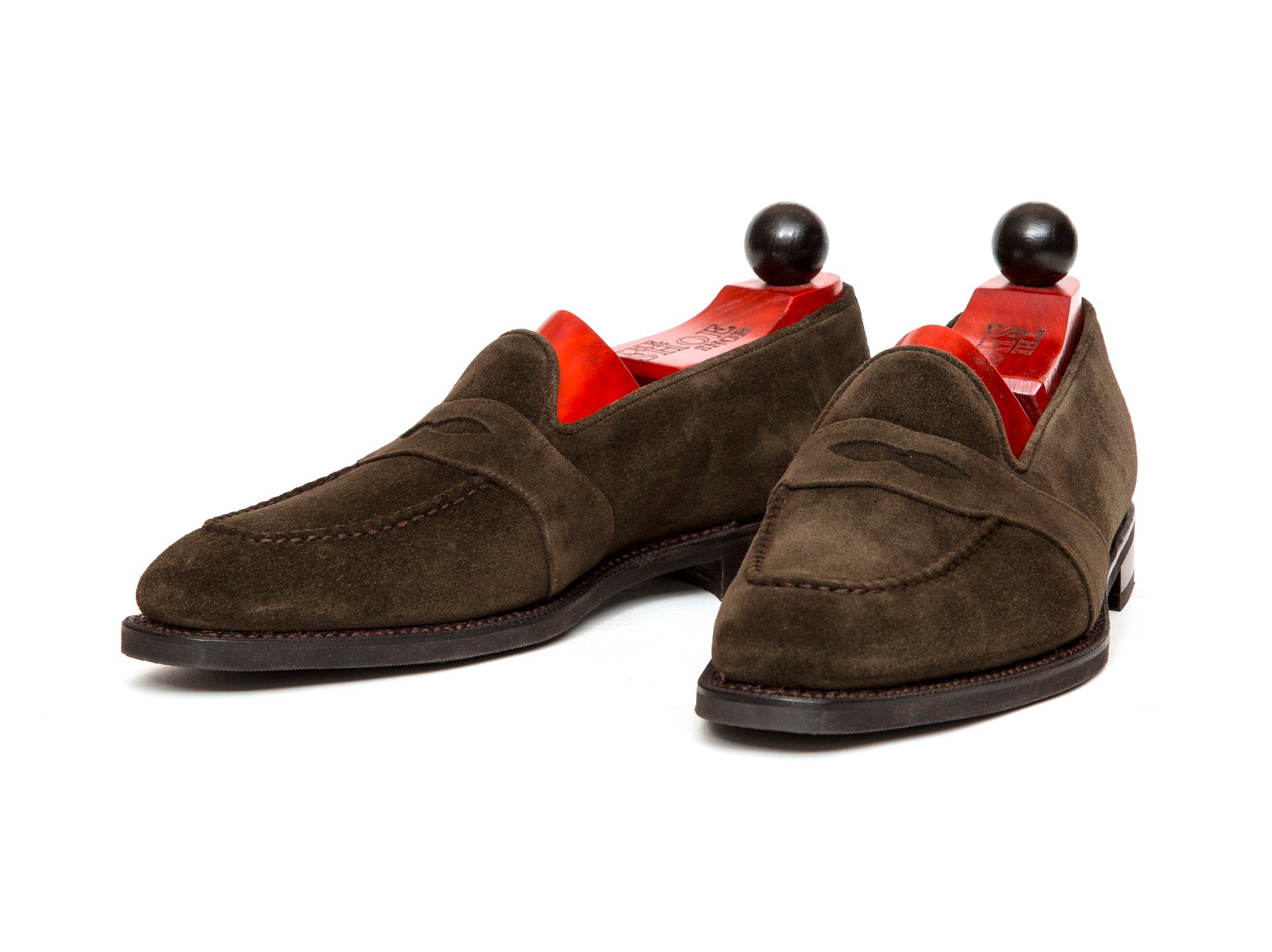 Madison - MTO - Moss Suede - LPB Last - City Rubber Sole-Made To Order Penny Loafer Full Strap-J.FitzPatrick Footwear