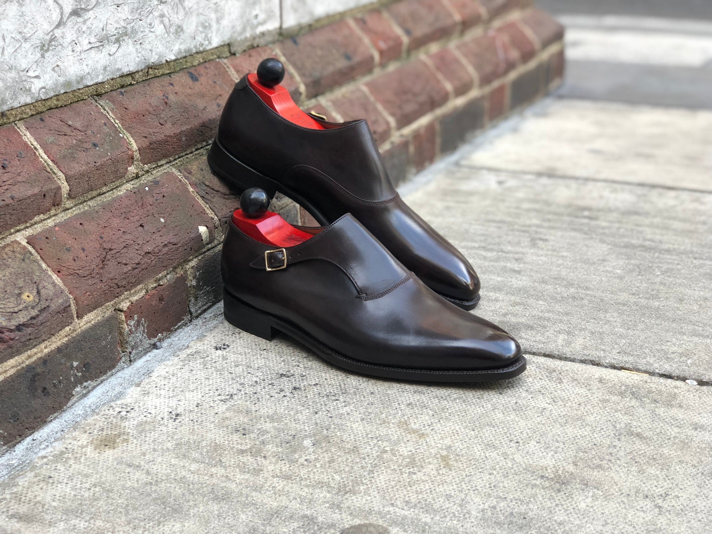 Madrona - MTO - Chocolate Calf-Made To Order Single Monkstrap Plain Toe-J.FitzPatrick Footwear