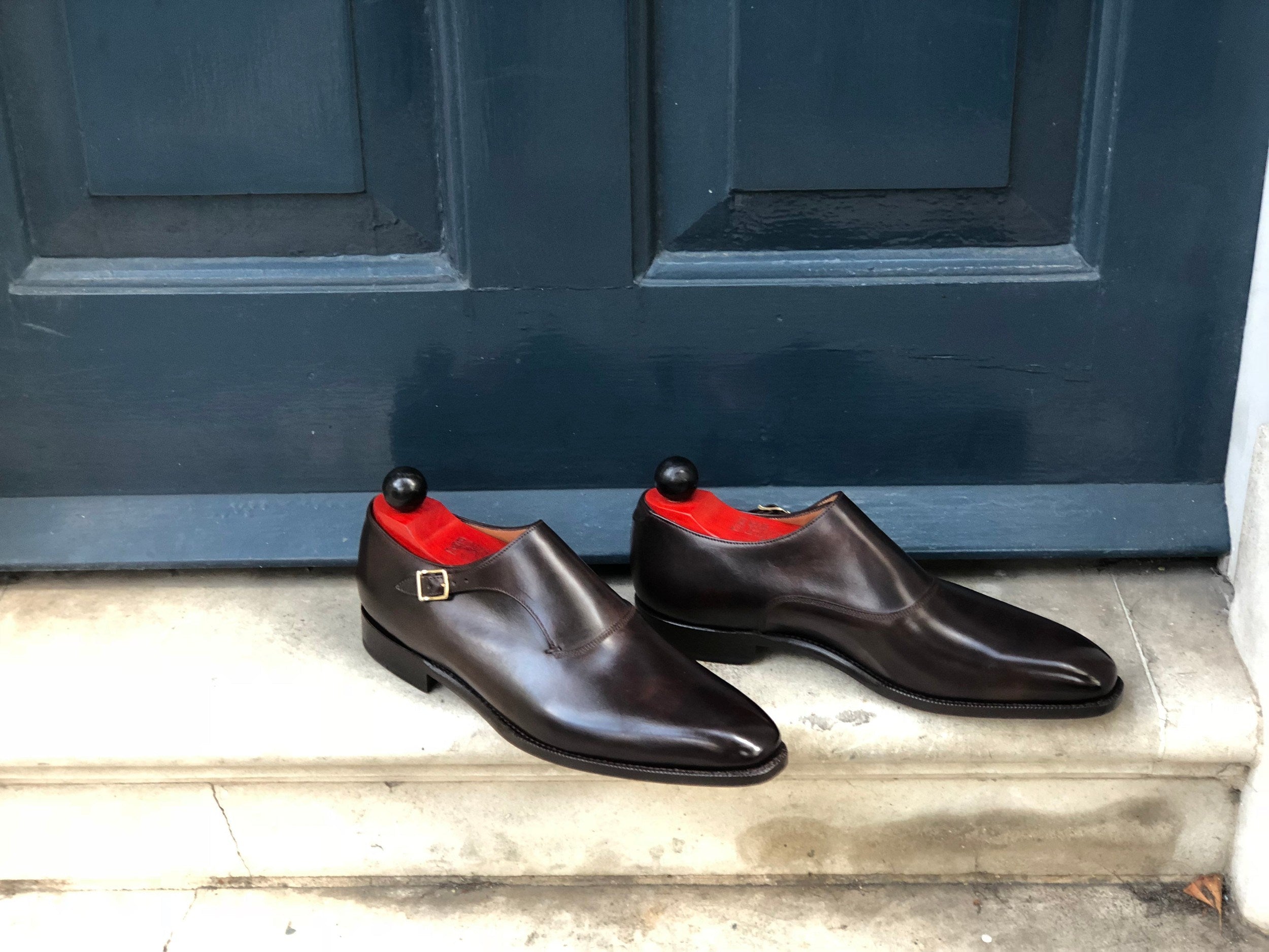 Madrona - MTO - Chocolate Calf-Made To Order Single Monkstrap Plain Toe-J.FitzPatrick Footwear