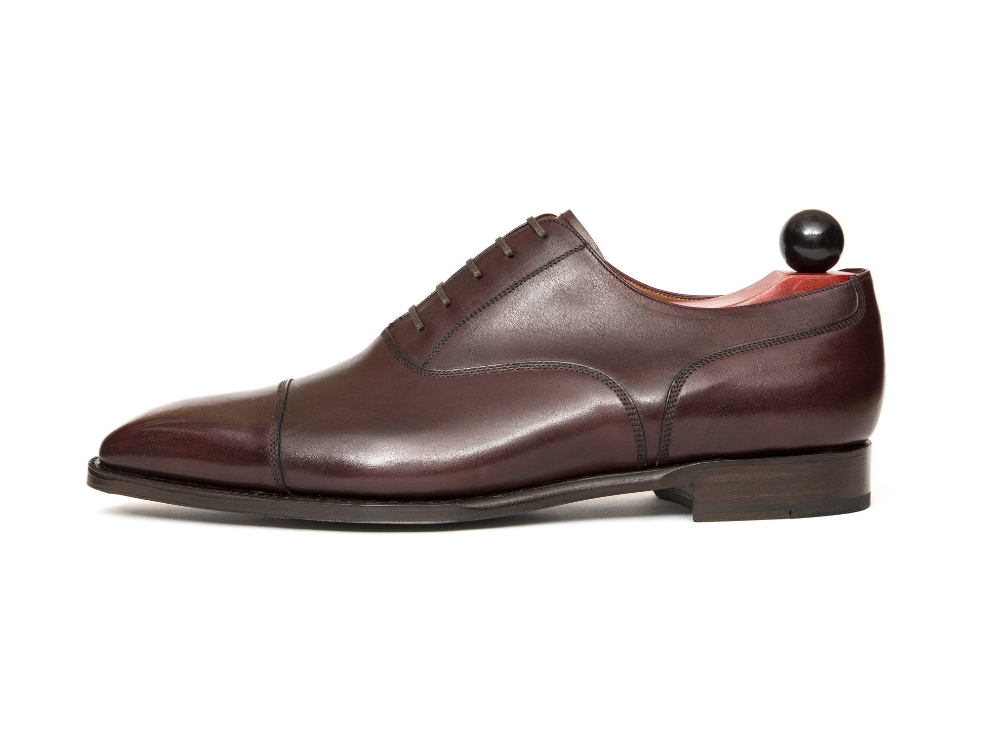 Magnolia - MTO - Shaded Merlot - MGF Last - Single Leather Sole-Made To Order Classic Captoe Cap Toe Oxfords-J.FitzPatrick Footwear
