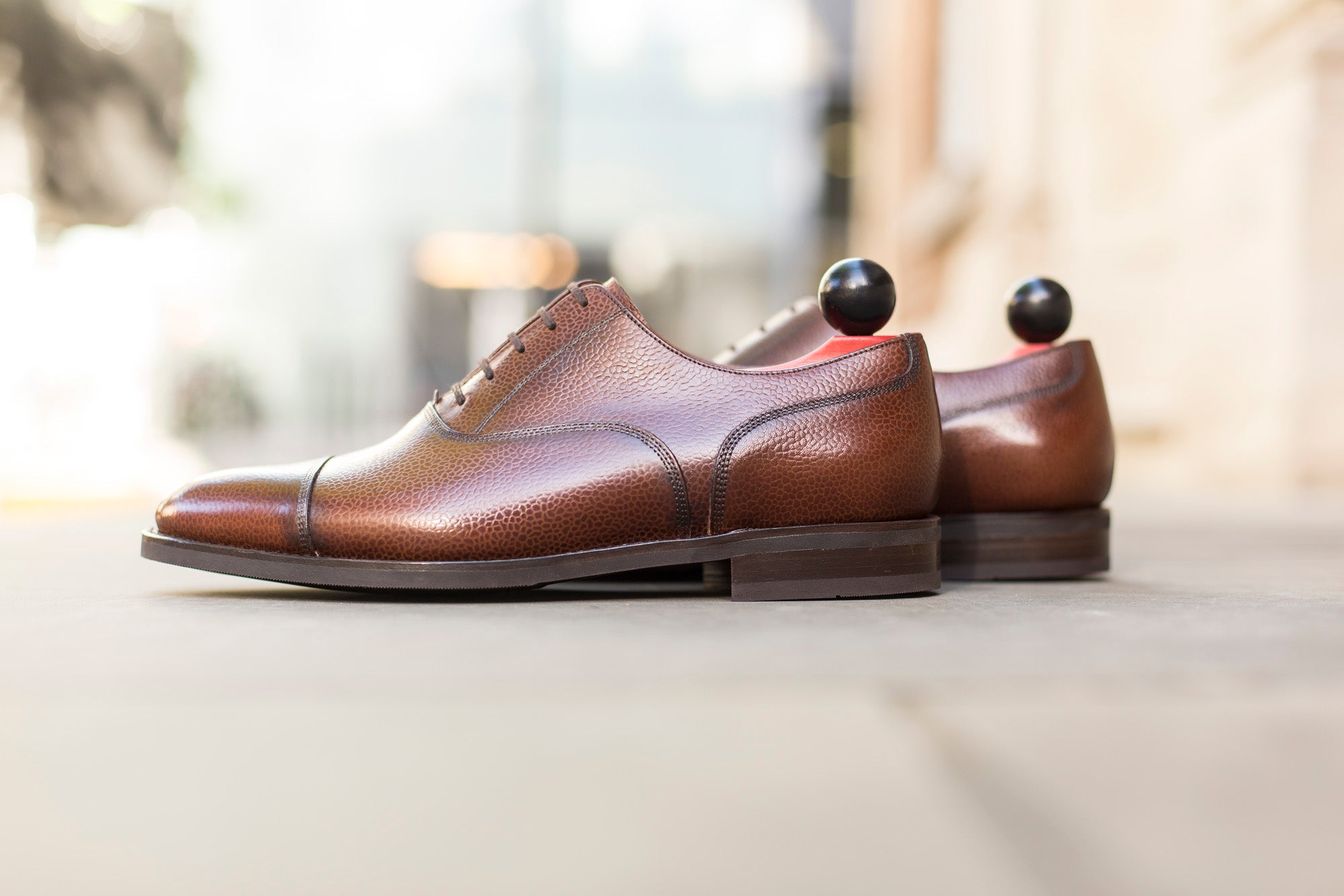 Magnolia - MTO - Soft Brown Grain - TMG Last - City Rubber Sole-Made To Order Classic Captoe Cap Toe Oxfords-J.FitzPatrick Footwear