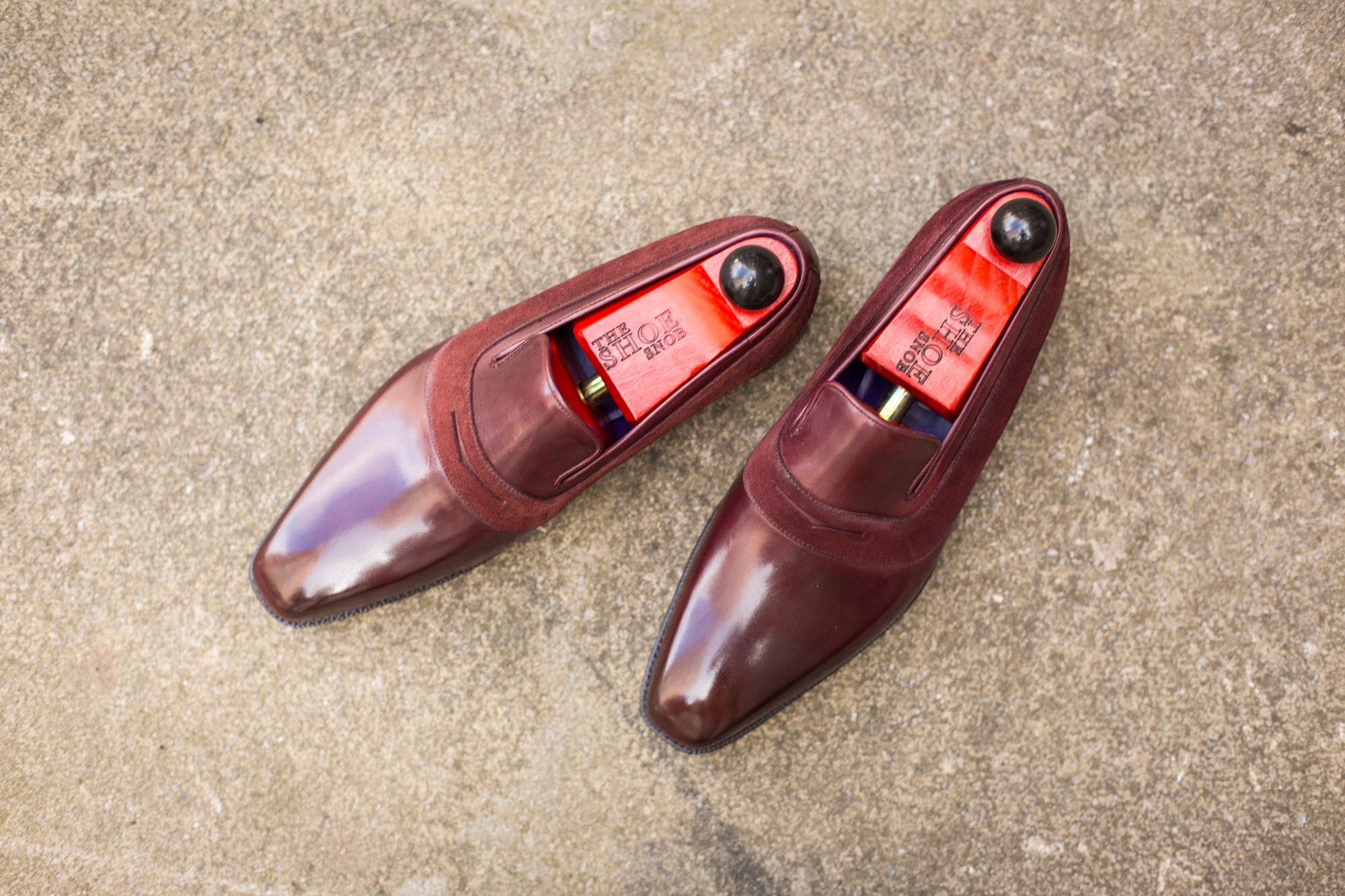 Marcos - MTO - Burgundy Calf / Burgundy Suede - LPB Last - Single Leather Sole-Made To Order Strap Loafer-J.FitzPatrick Footwear