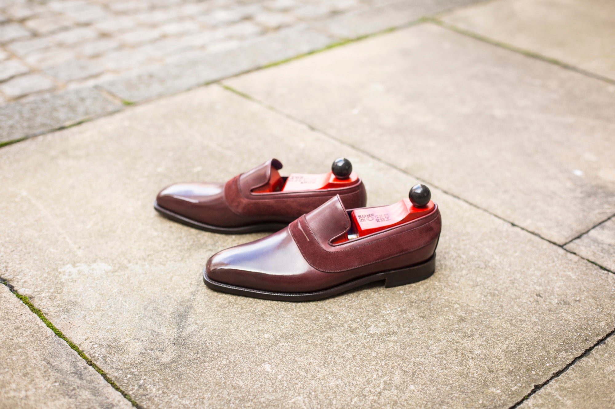 Marcos - MTO - Burgundy Calf / Burgundy Suede - LPB Last - Single Leather Sole-Made To Order Strap Loafer-J.FitzPatrick Footwear