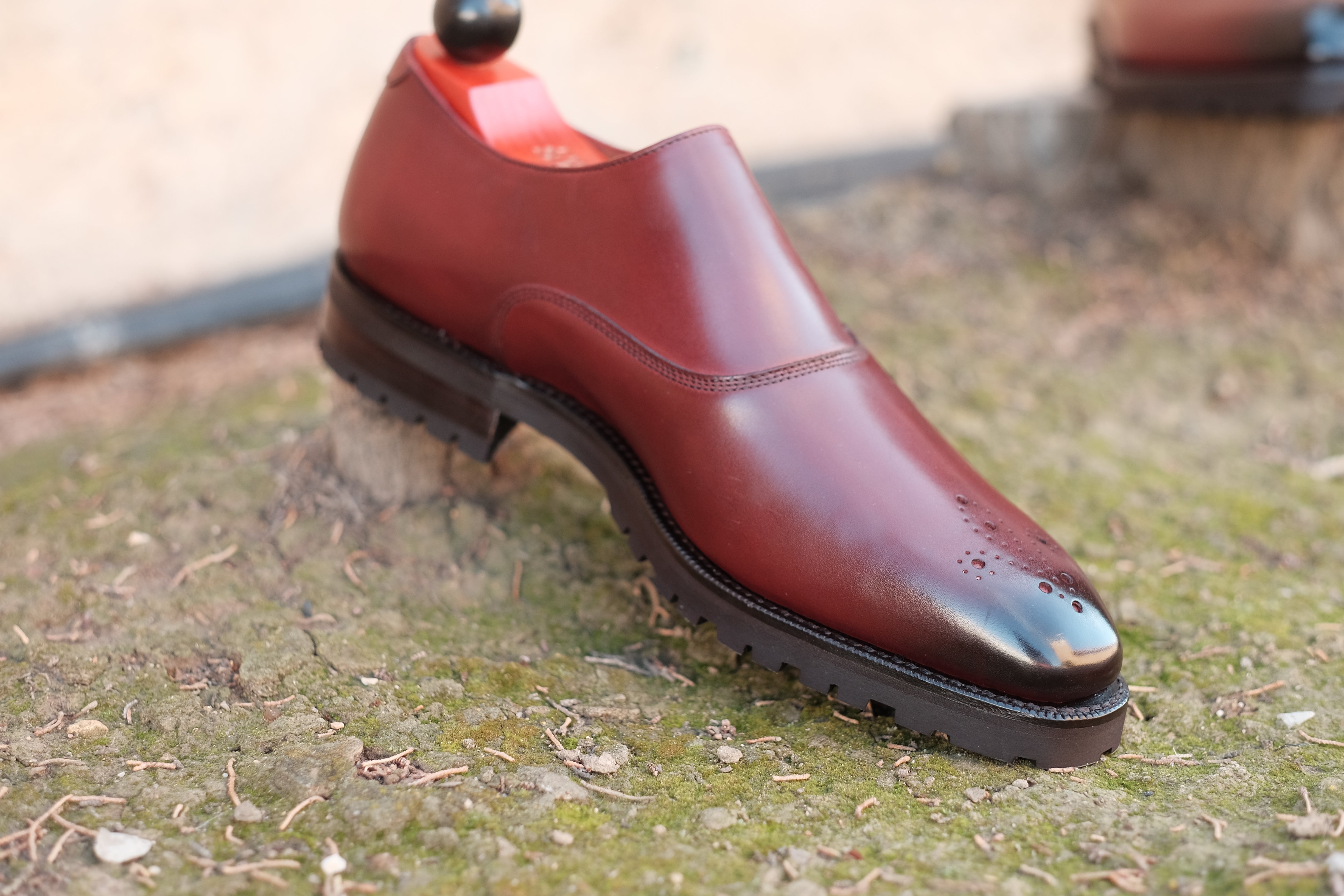 Martel - MTO - Burgundy Calf-Made To Order Single Monkstrap Medallion-J.FitzPatrick Footwear