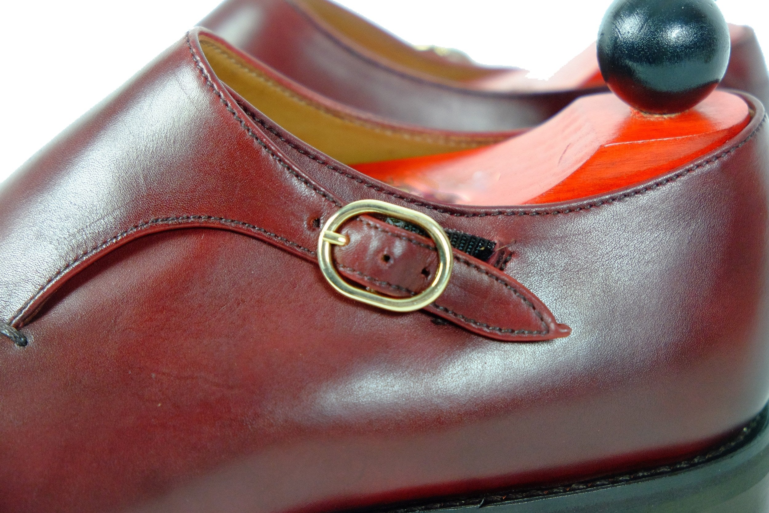 Martel - MTO - Burgundy Calf-Made To Order Single Monkstrap Medallion-J.FitzPatrick Footwear
