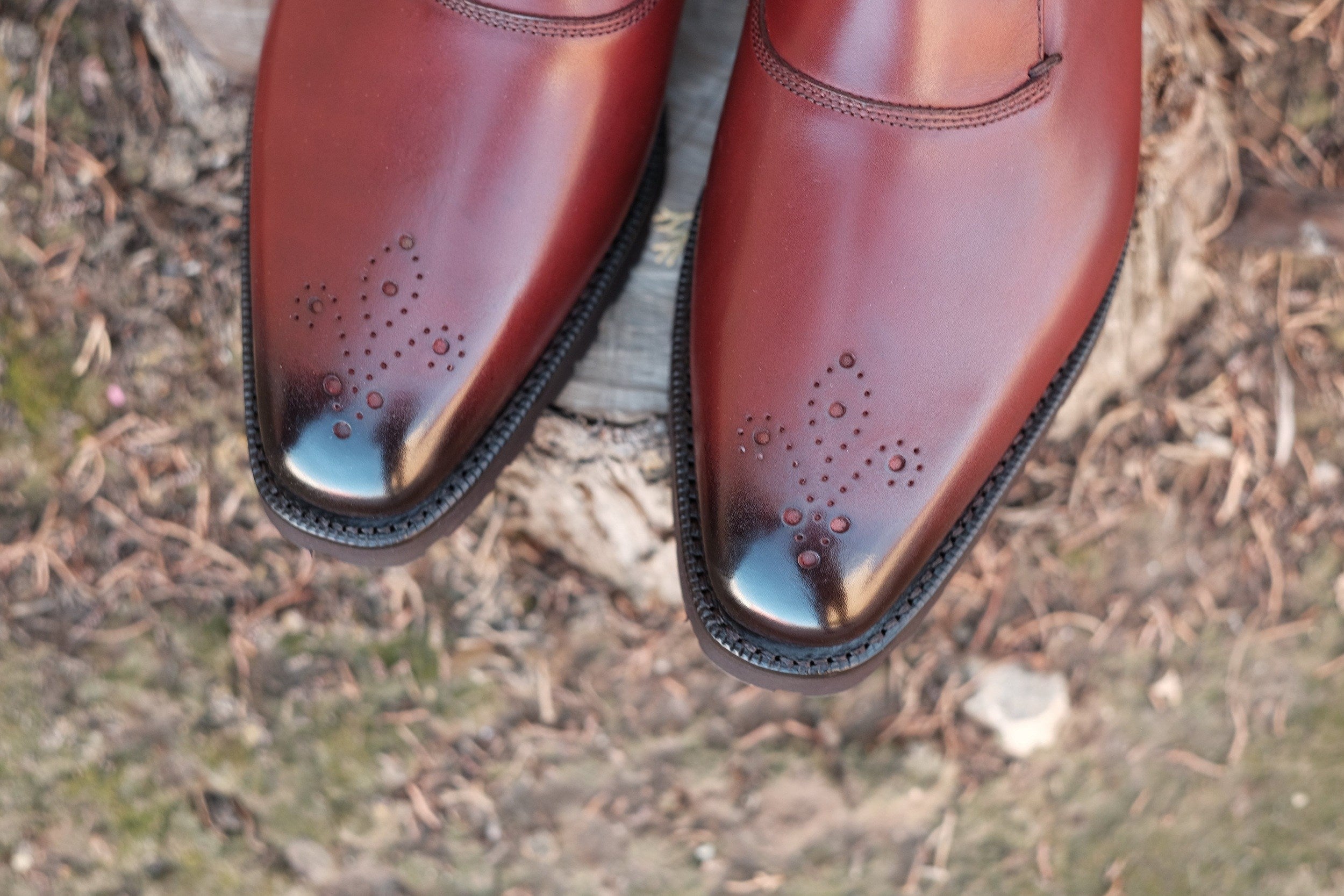 Martel - MTO - Burgundy Calf-Made To Order Single Monkstrap Medallion-J.FitzPatrick Footwear