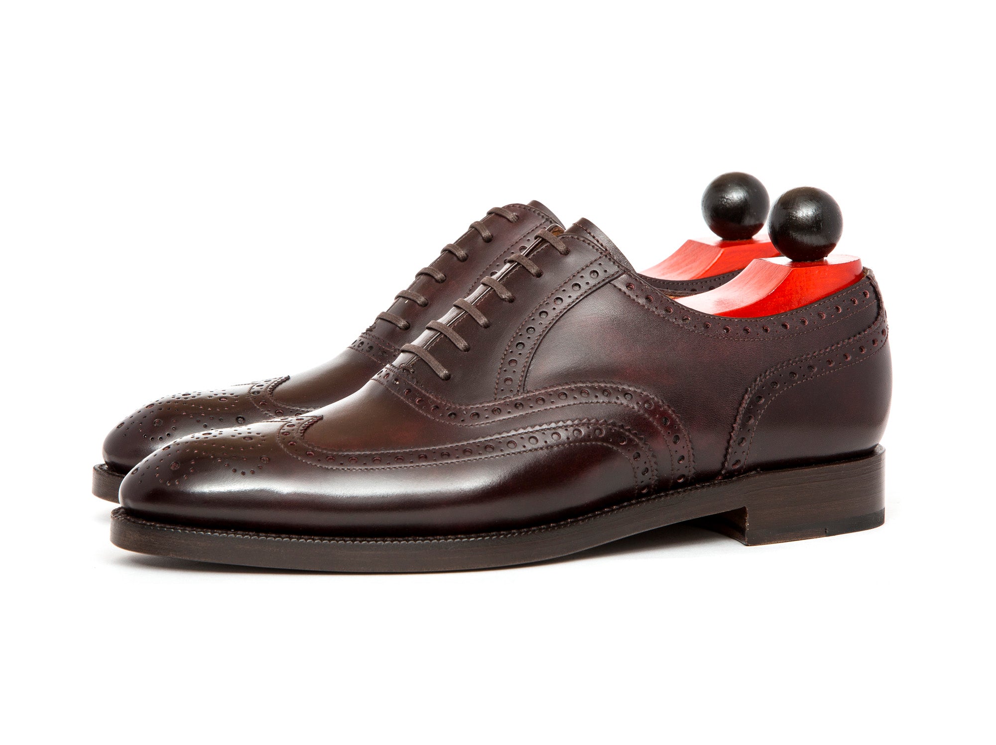 McClure - MTO - Plum Museum Calf - NGT Last - Double Leather Sole-Made To Order Wingtip Brogue Oxfords-J.FitzPatrick Footwear