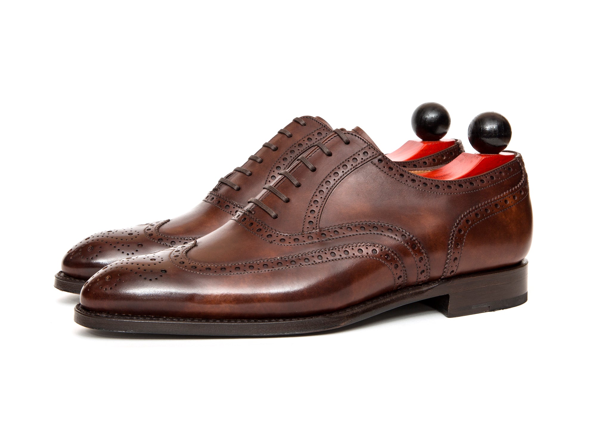 McClure - MTO - Walnut Museum Calf - NGT Last - Single Leather Sole-Made To Order Wingtip Brogue Oxfords-J.FitzPatrick Footwear