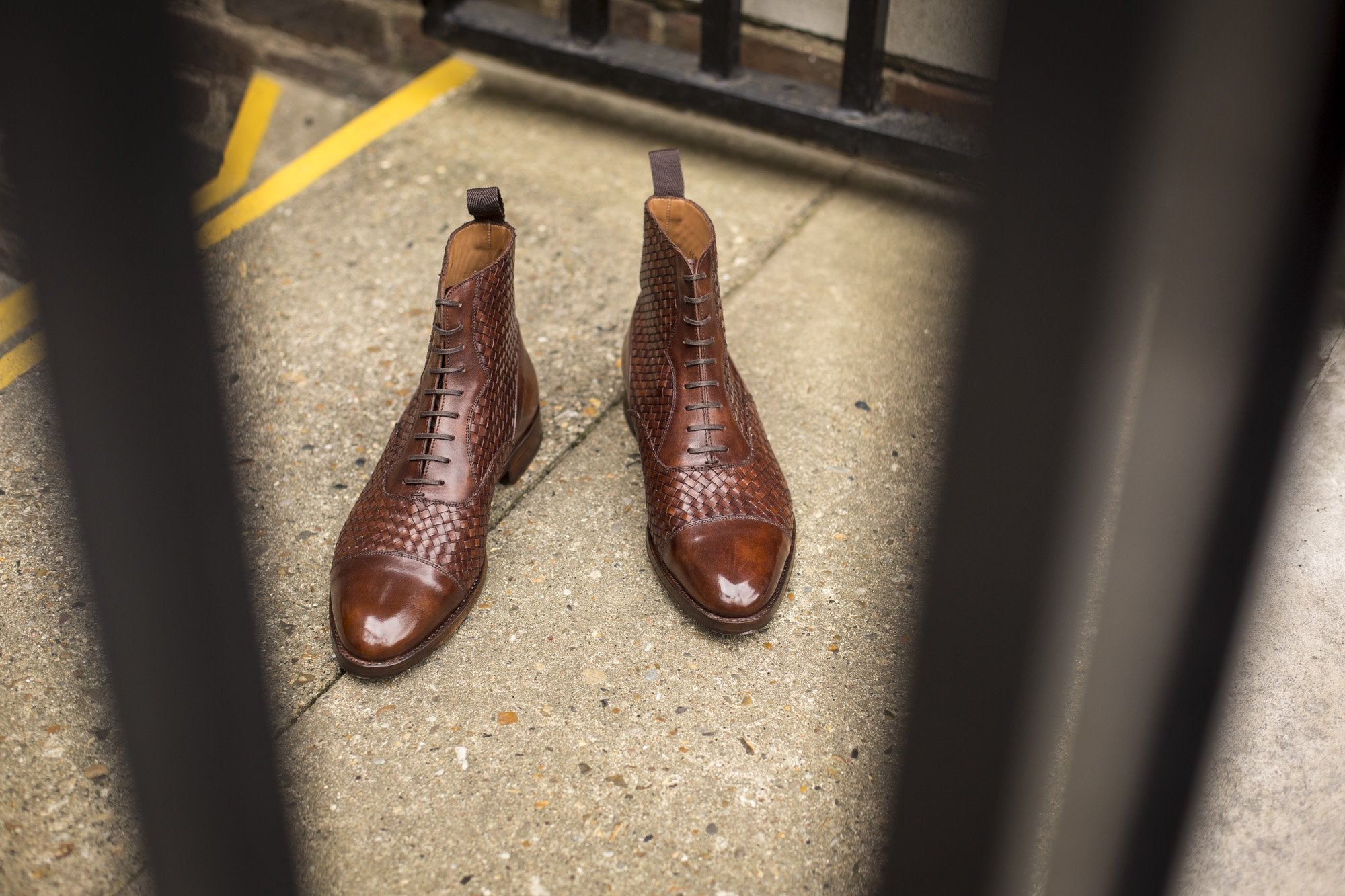 Meadowbrook - MTO - Copper Braided Museum Calf - TMG Last - Antique Single Leather Sole-Made To Order Cap Toe Lace Laceup Boot-J.FitzPatrick Footwear