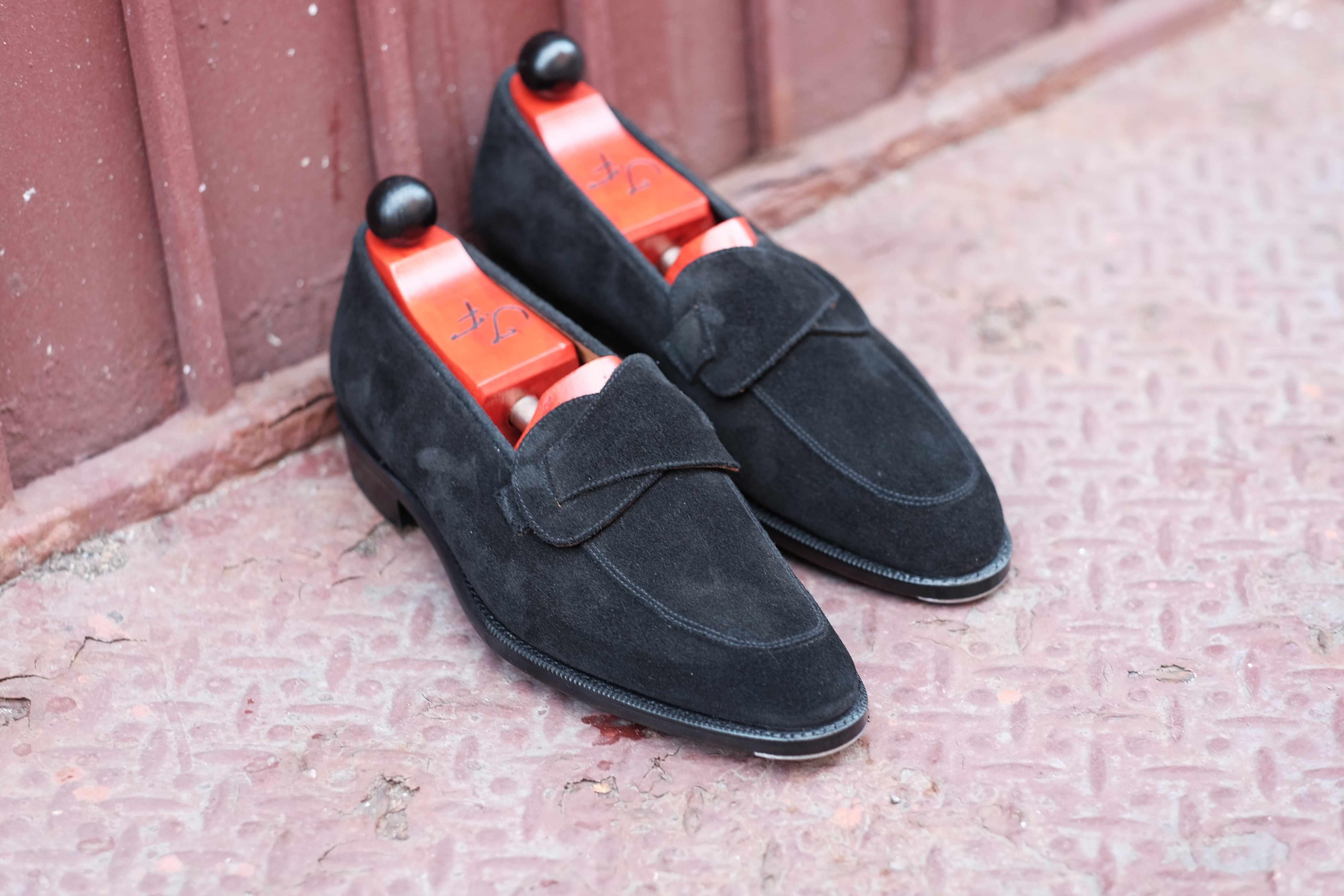 Meridian - Black Suede-Butterfly Loafers-J.FitzPatrick Footwear