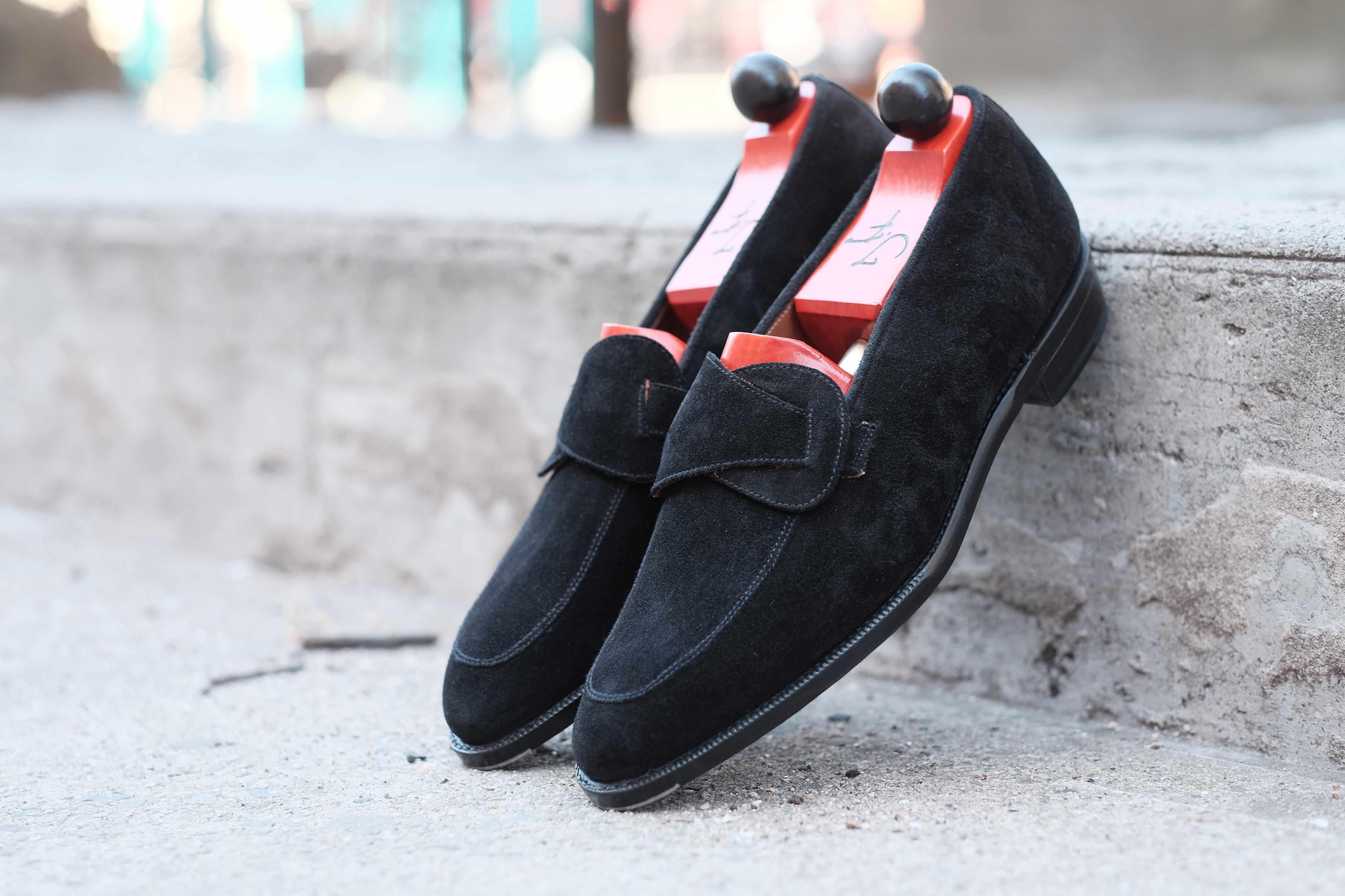 Meridian - Black Suede-Butterfly Loafers-J.FitzPatrick Footwear