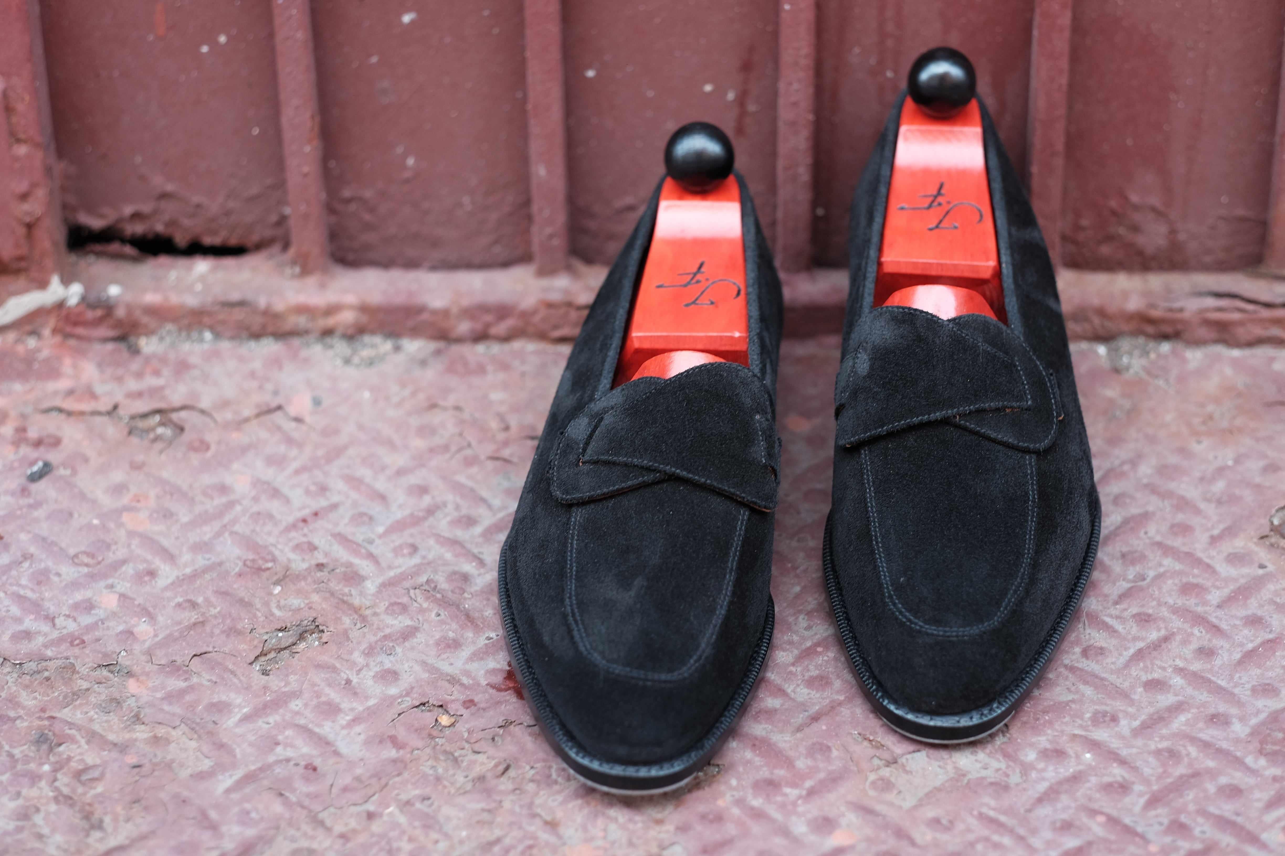 Meridian - Black Suede-Butterfly Loafers-J.FitzPatrick Footwear