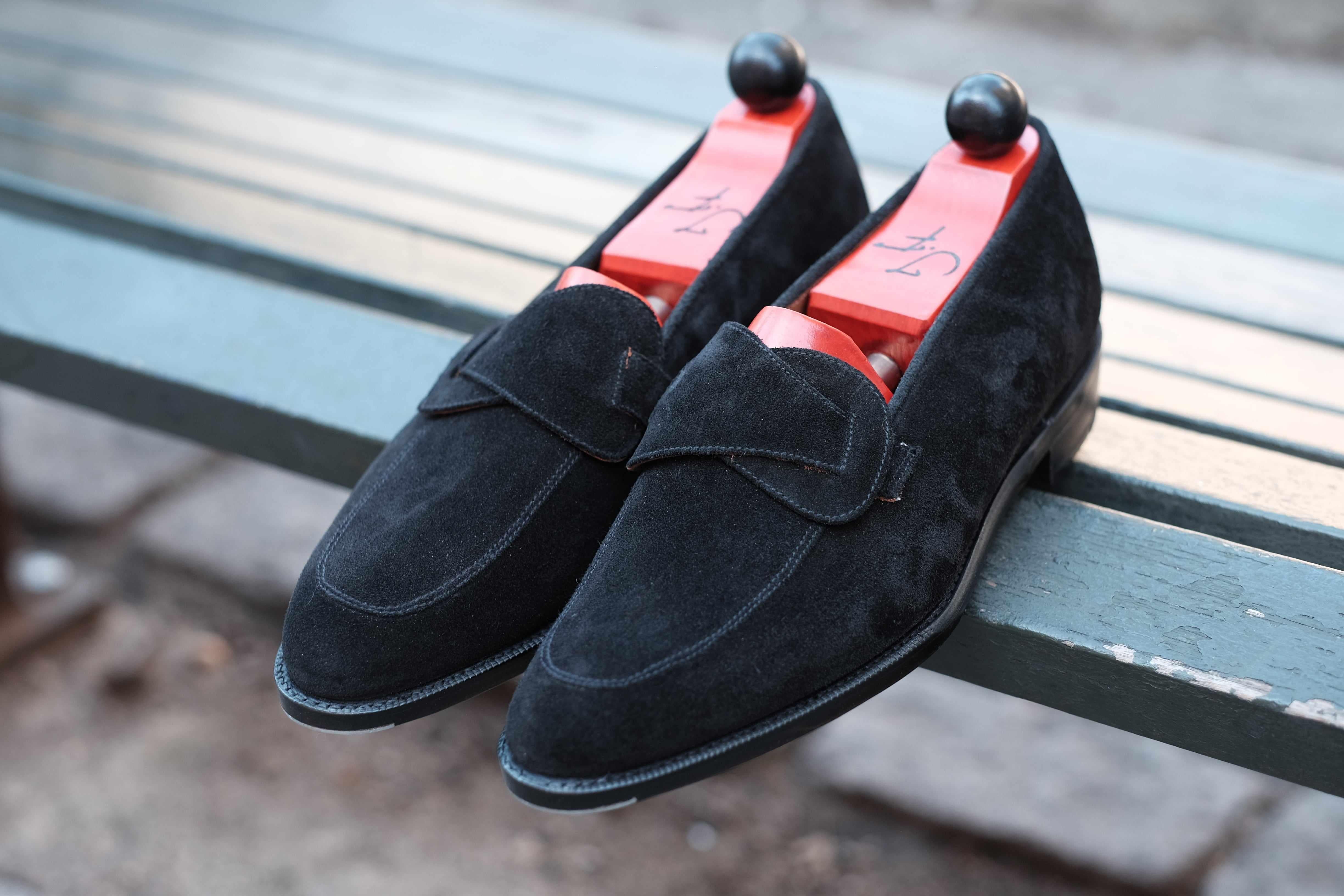 Meridian - Black Suede-Butterfly Loafers-J.FitzPatrick Footwear
