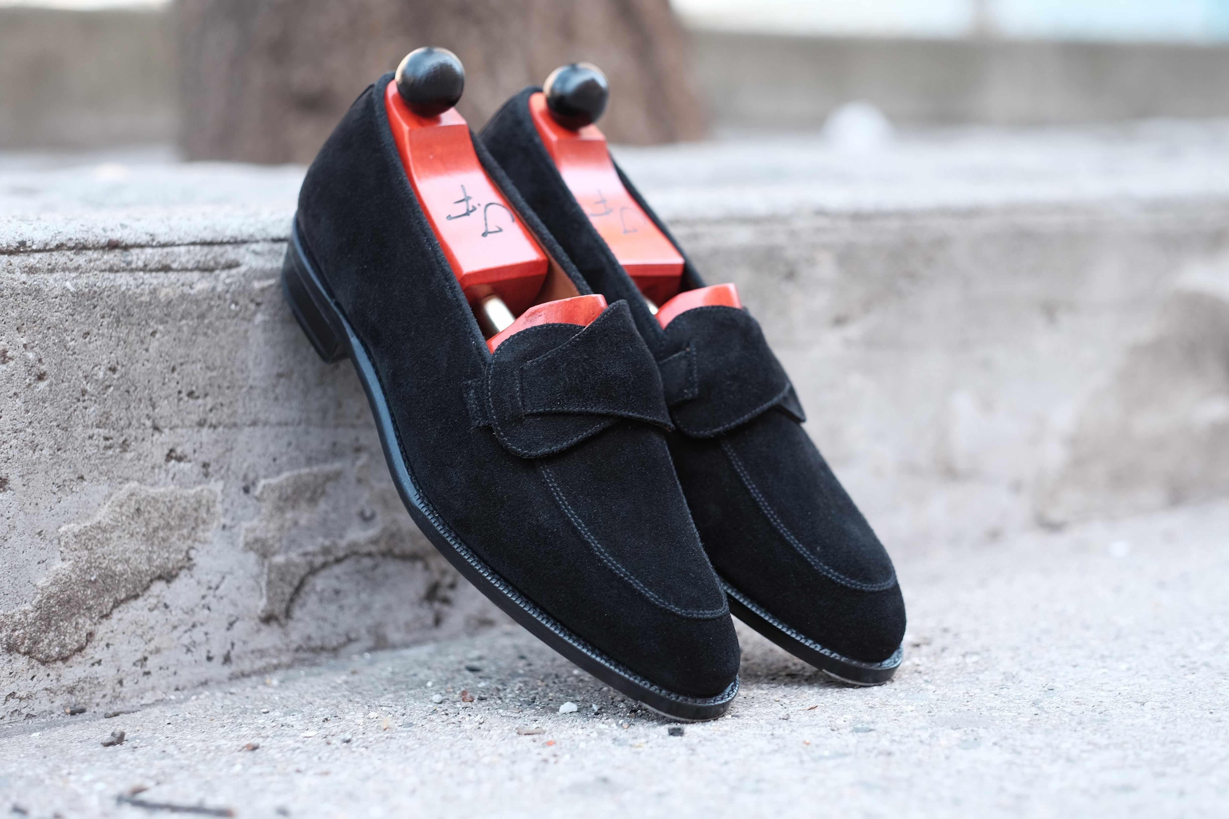Meridian - Black Suede-Butterfly Loafers-J.FitzPatrick Footwear