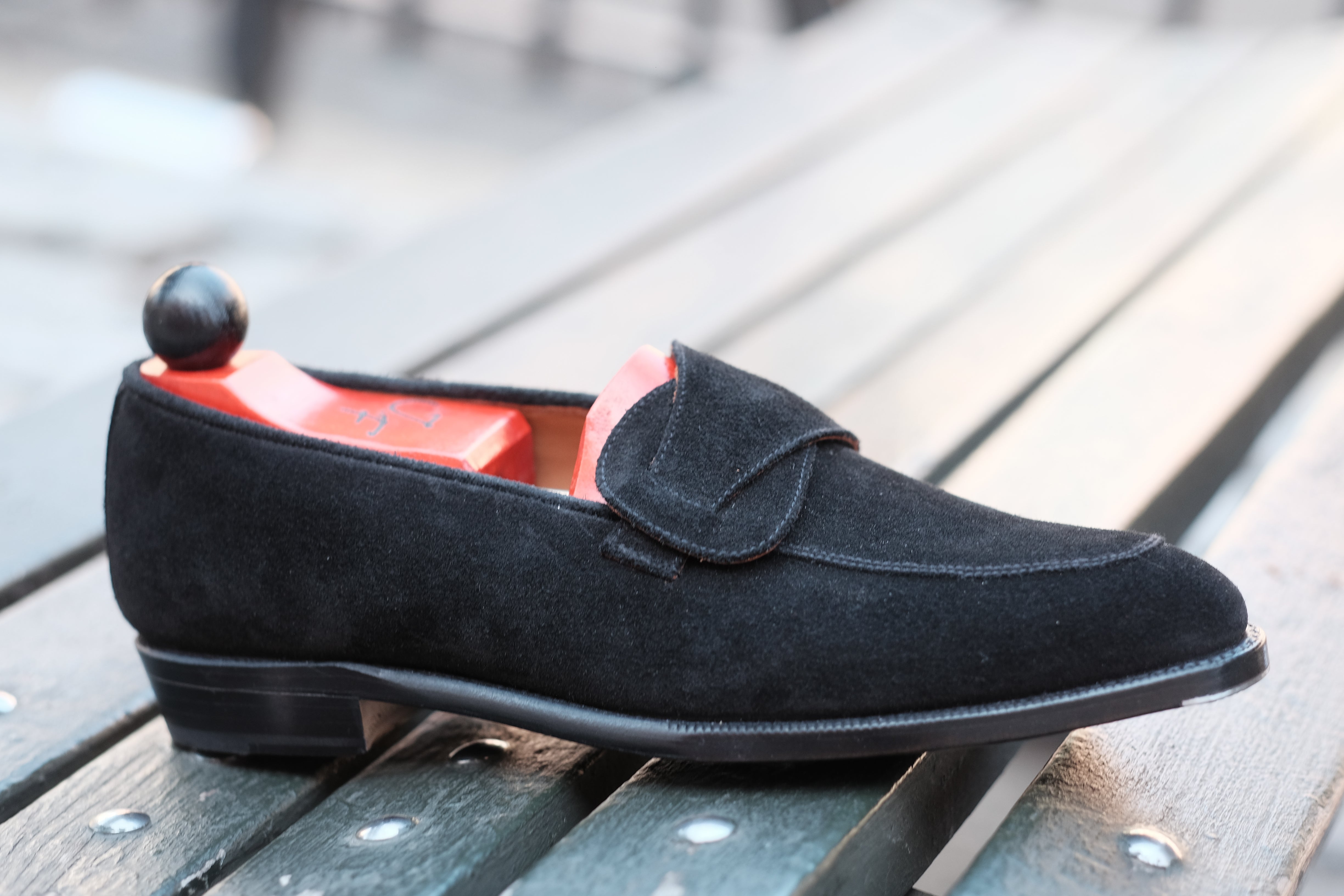 Meridian - Black Suede-Butterfly Loafers-J.FitzPatrick Footwear