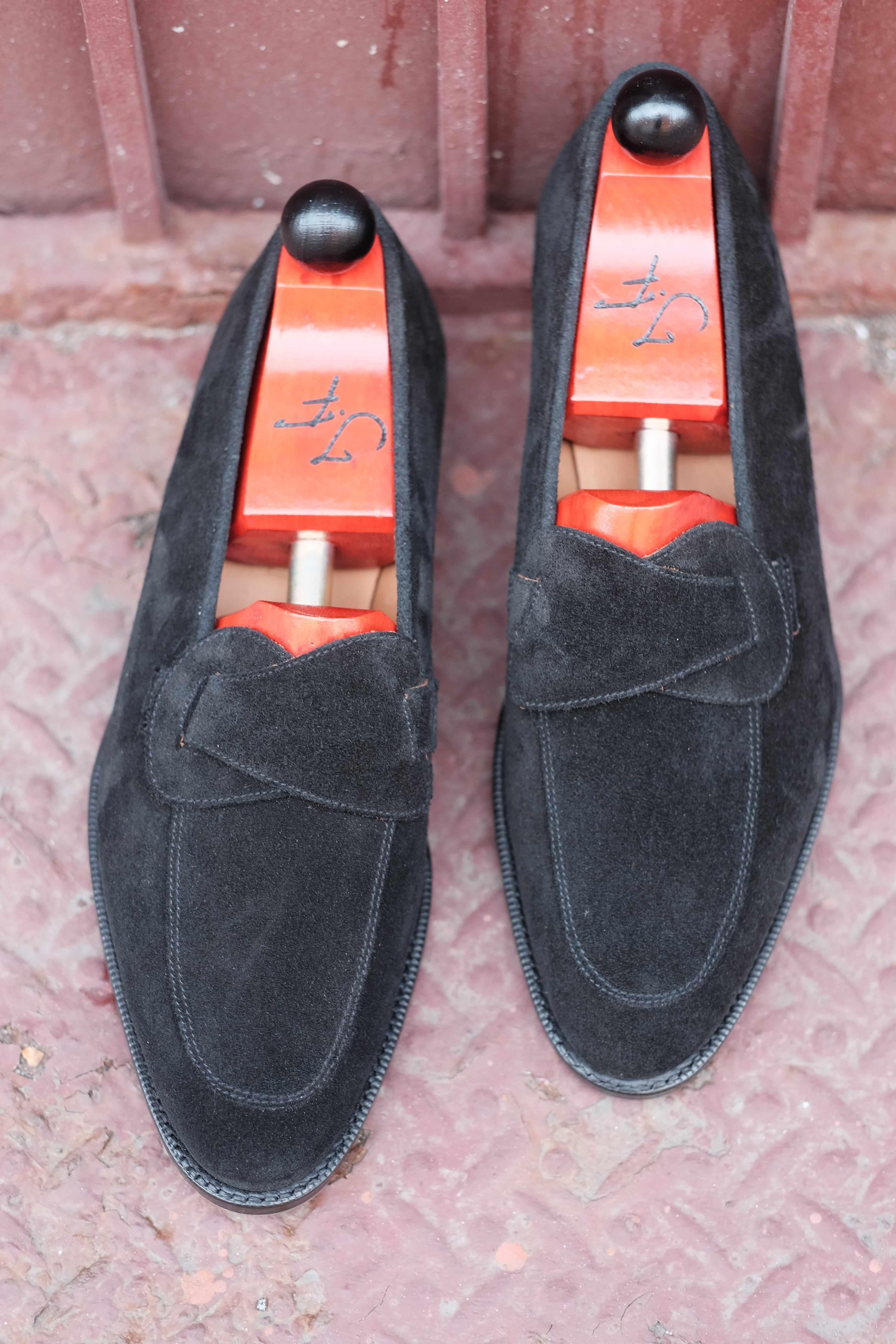 Meridian - Black Suede-Butterfly Loafers-J.FitzPatrick Footwear