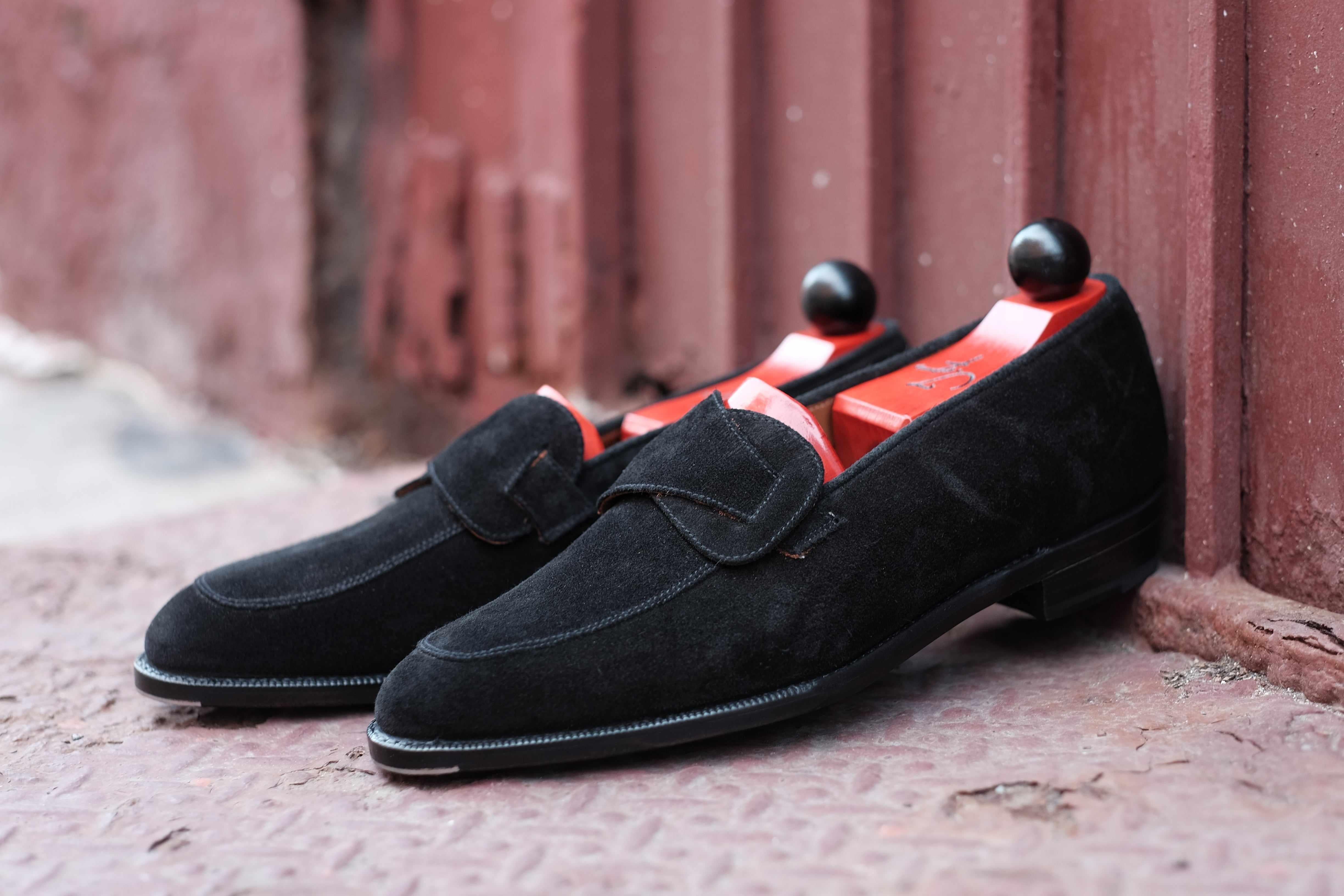 Meridian - Black Suede-Butterfly Loafers-J.FitzPatrick Footwear