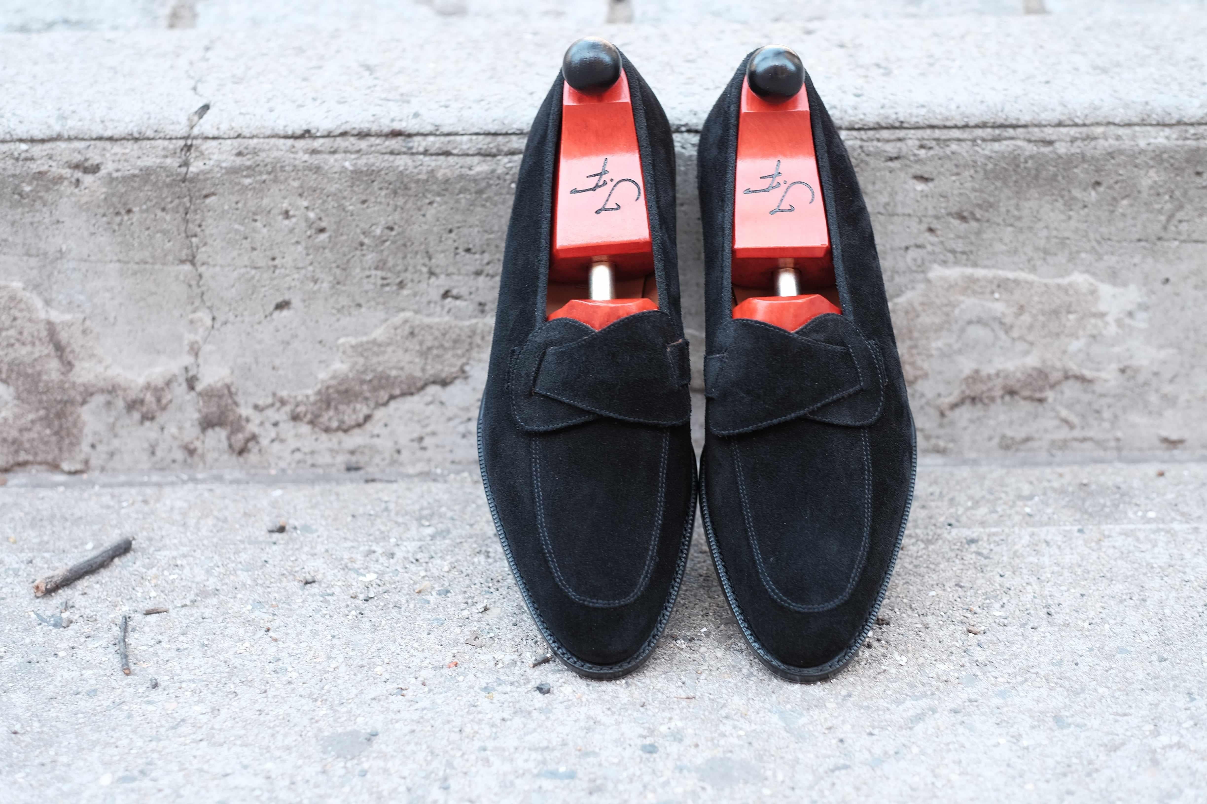 Meridian - Black Suede-Butterfly Loafers-J.FitzPatrick Footwear