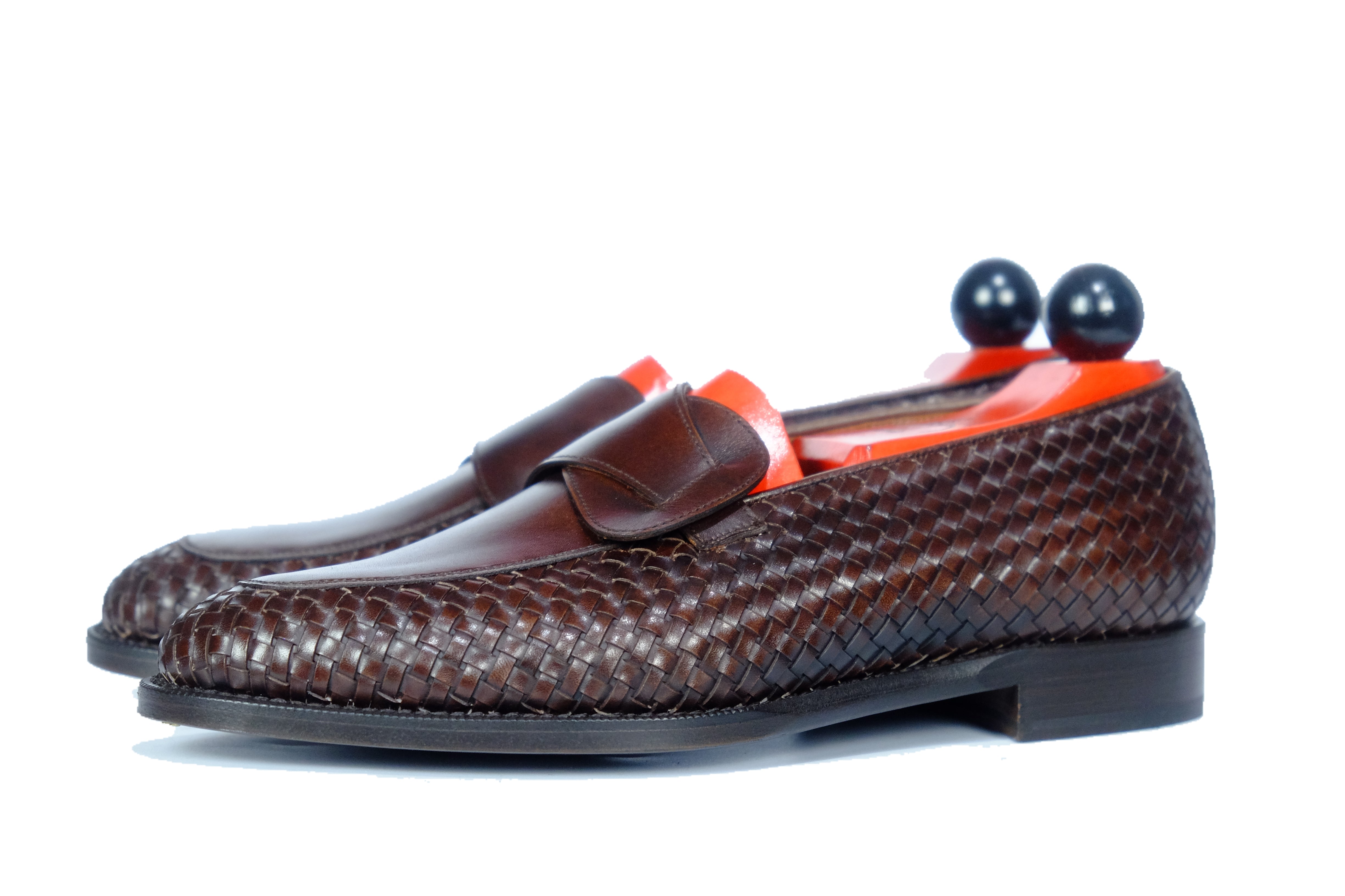 Meridian - MTO - Dark Chestnut Calf / Dark Chestnut Calf Braided - TMG Last - Single Leather Sole-Made To Order Butterfly Loafer-J.FitzPatrick Footwear