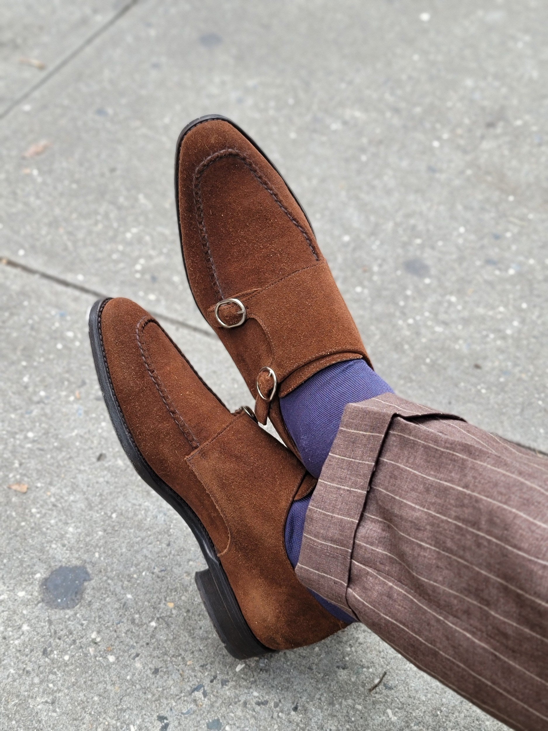 Montlake - MTO - Snuff Suede-Made To Order Double Monkstrap Hand Stitched-J.FitzPatrick Footwear