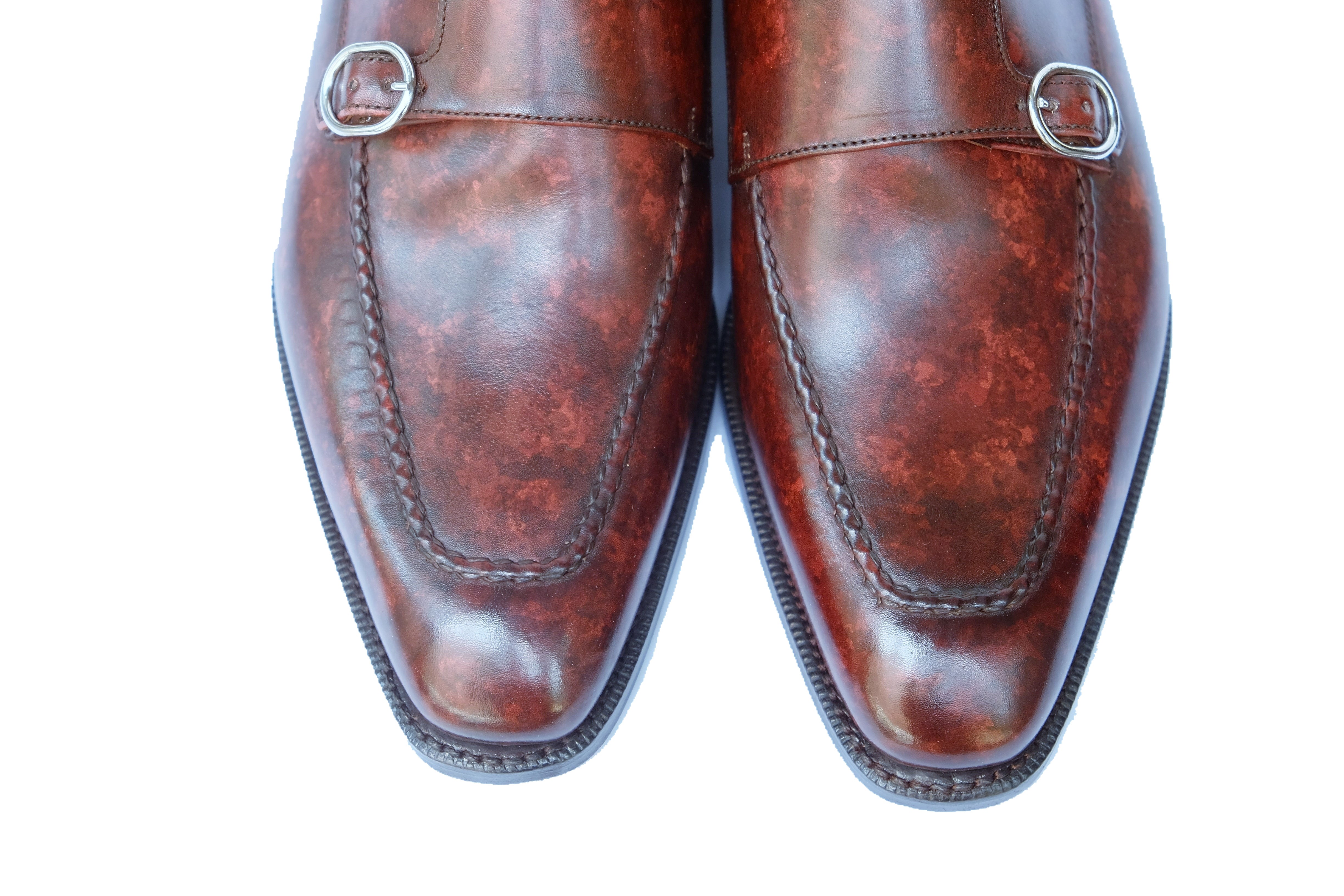 Montlake - MTO - Walnut Marble Patina-Made To Order Double Monkstrap Hand Stitched-J.FitzPatrick Footwear