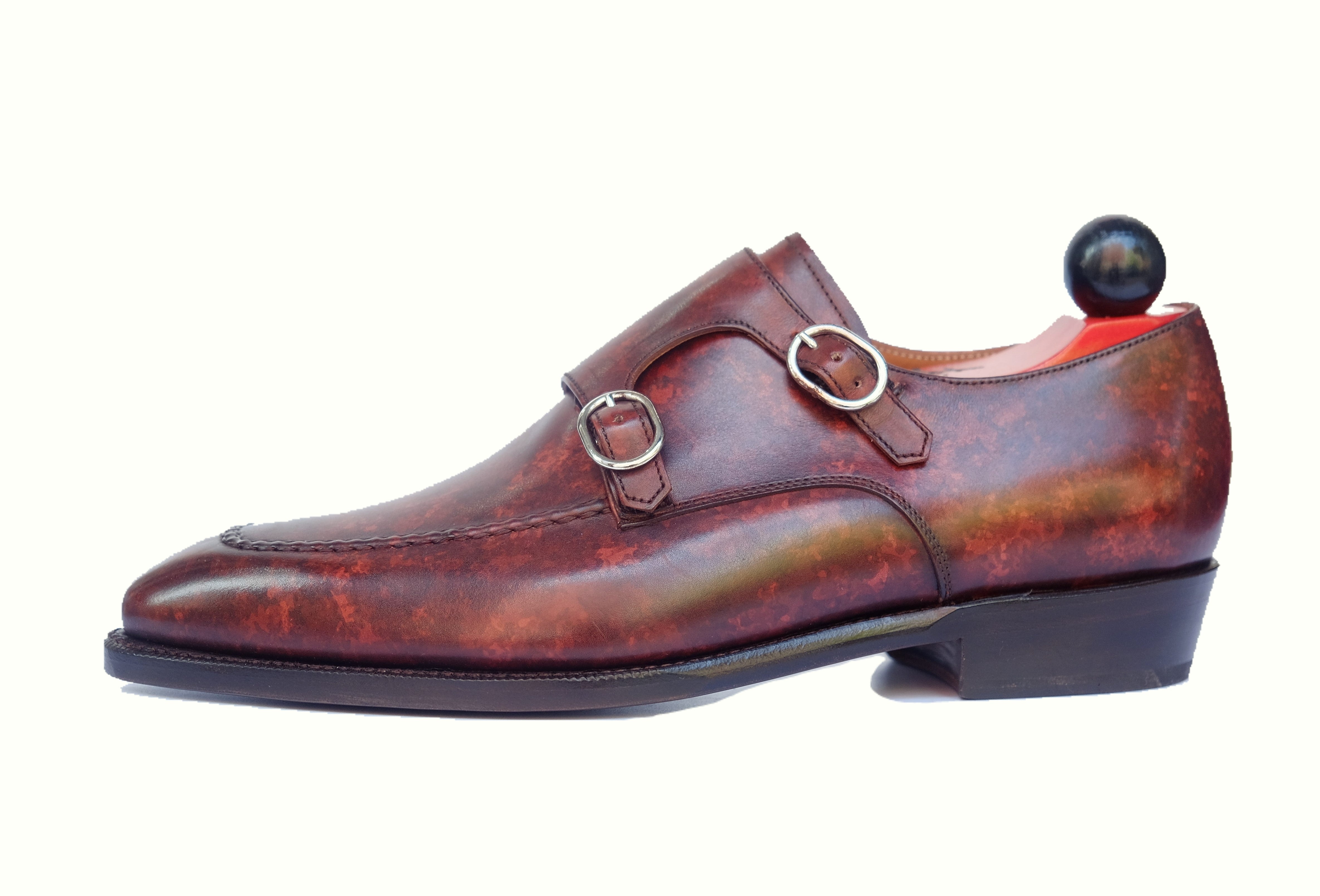 Montlake - MTO - Walnut Marble Patina-Made To Order Double Monkstrap Hand Stitched-J.FitzPatrick Footwear