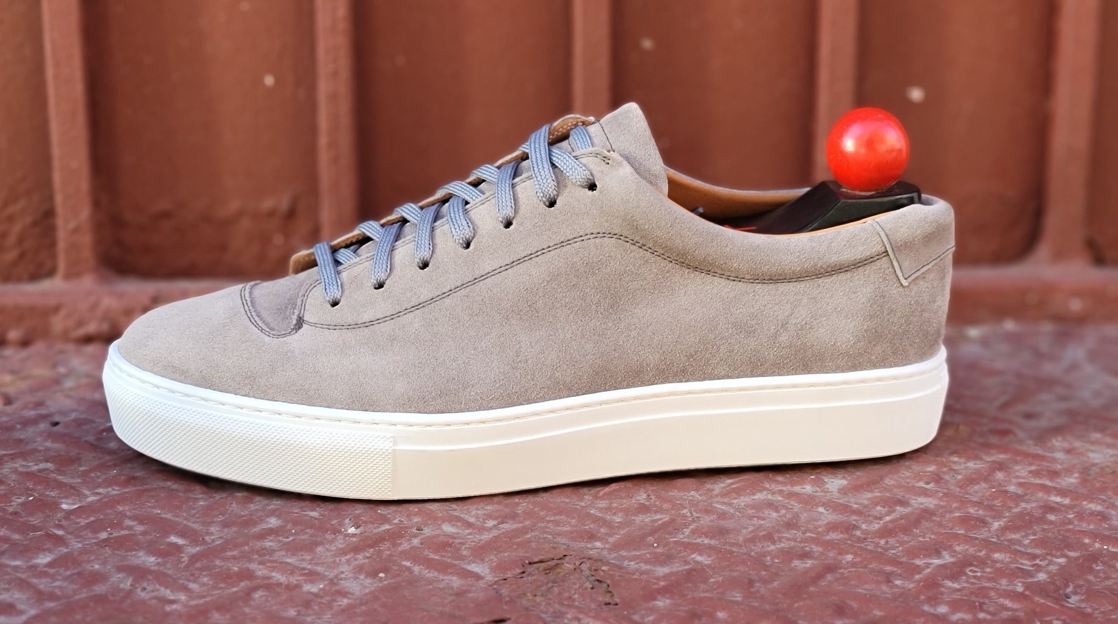 Olympia - Cloud Suede / White Sole-Plimsoll Lace Up Laceup Sneakers-J.FitzPatrick Footwear