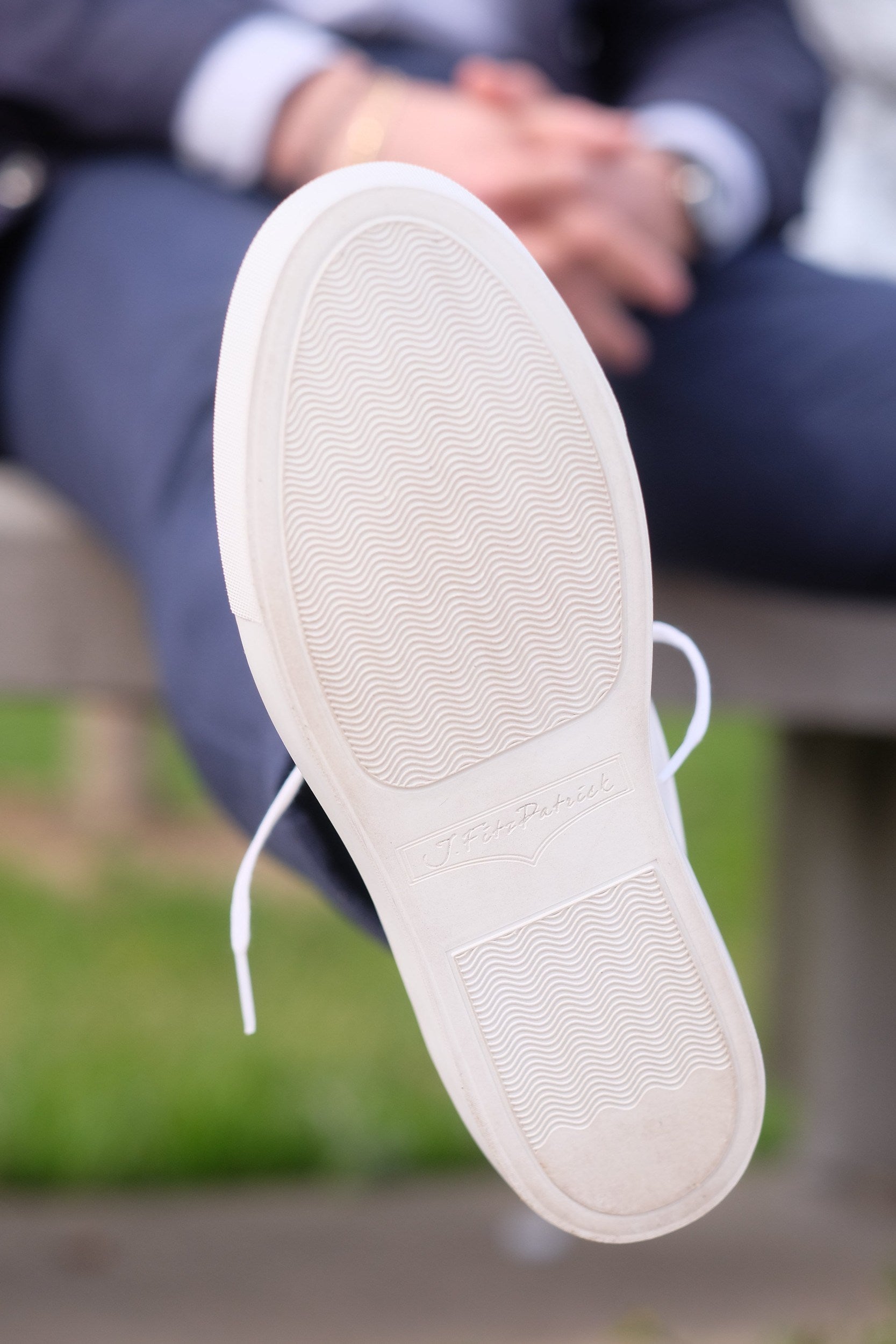 Olympia - White Calf / White Sole-Plimsoll Lace Up Laceup Sneakers-J.FitzPatrick Footwear