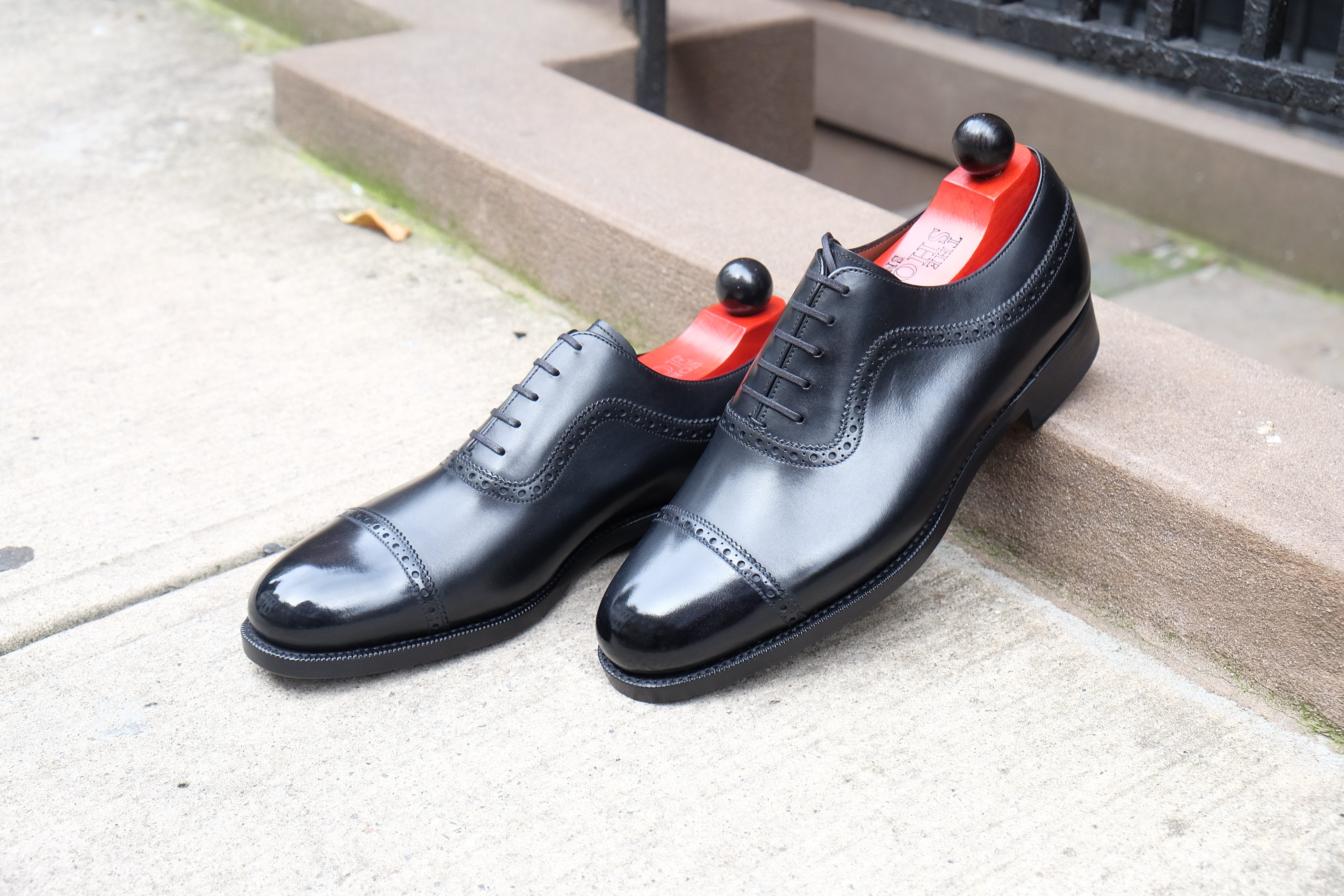 Palacio - MTO - Black Calf-Made To Order Cap Toe Brogue Adelaide Oxfords-J.FitzPatrick Footwear