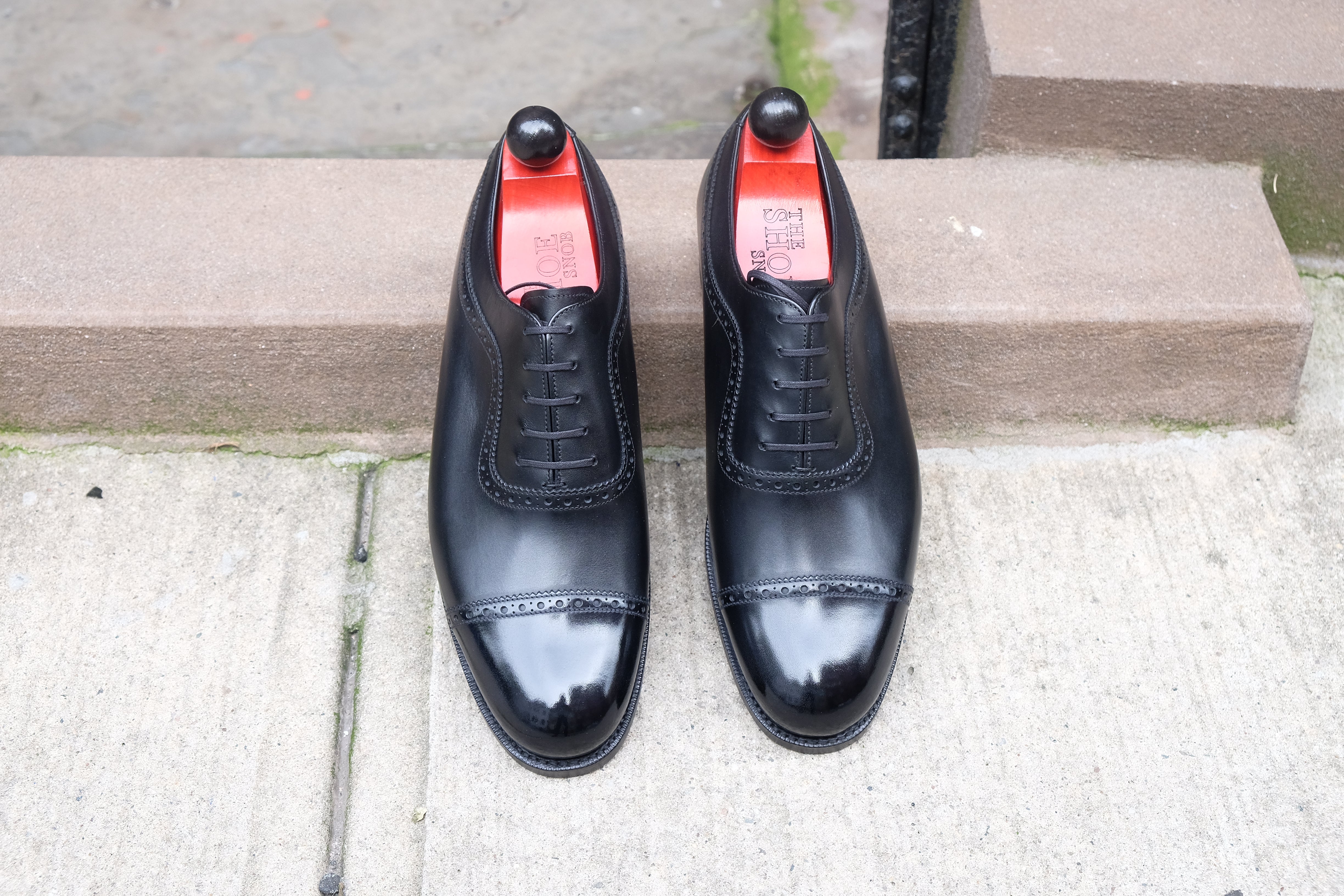 Palacio - MTO - Black Calf-Made To Order Cap Toe Brogue Adelaide Oxfords-J.FitzPatrick Footwear