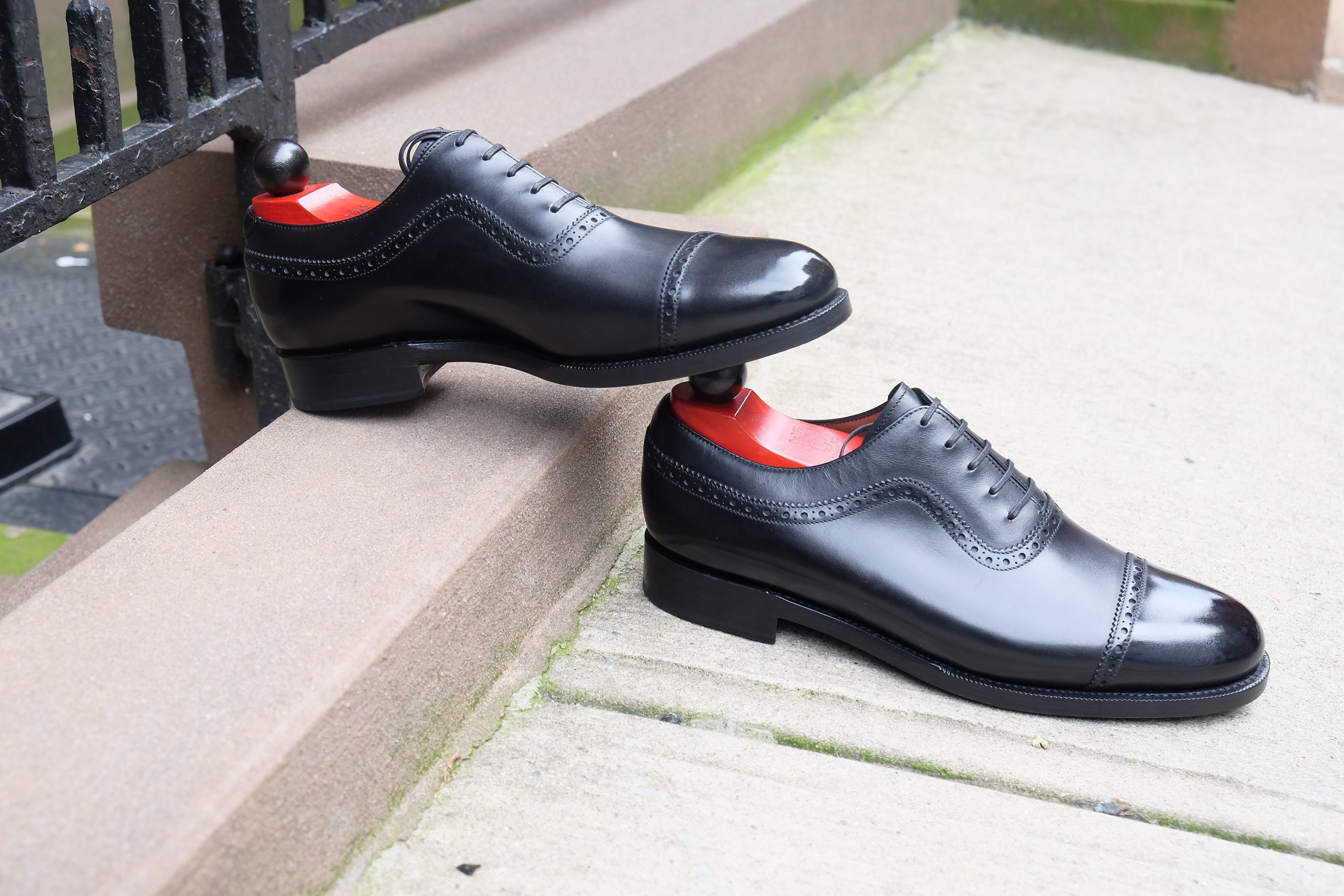 Palacio - MTO - Black Calf-Made To Order Cap Toe Brogue Adelaide Oxfords-J.FitzPatrick Footwear