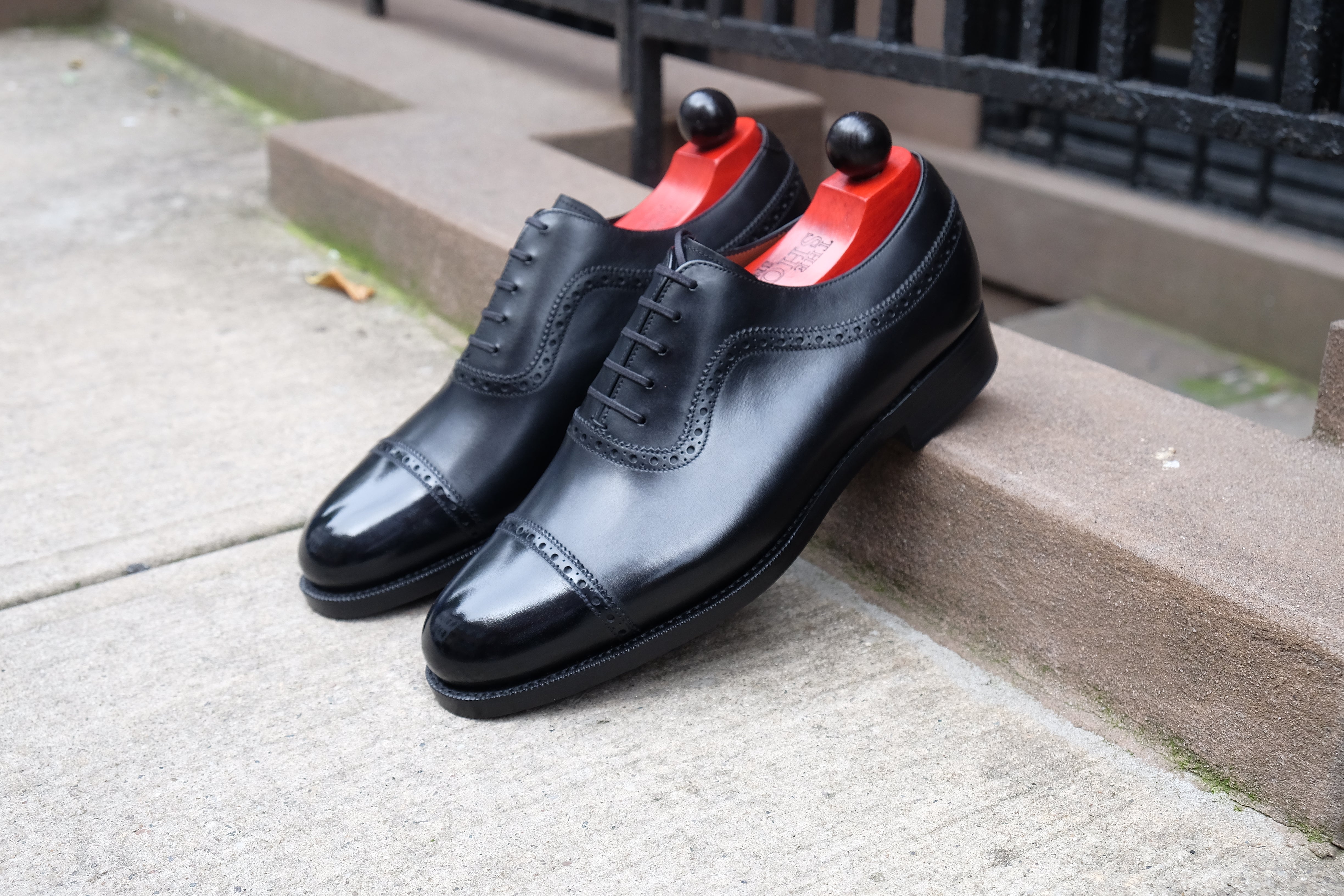Palacio - MTO - Black Calf-Made To Order Cap Toe Brogue Adelaide Oxfords-J.FitzPatrick Footwear