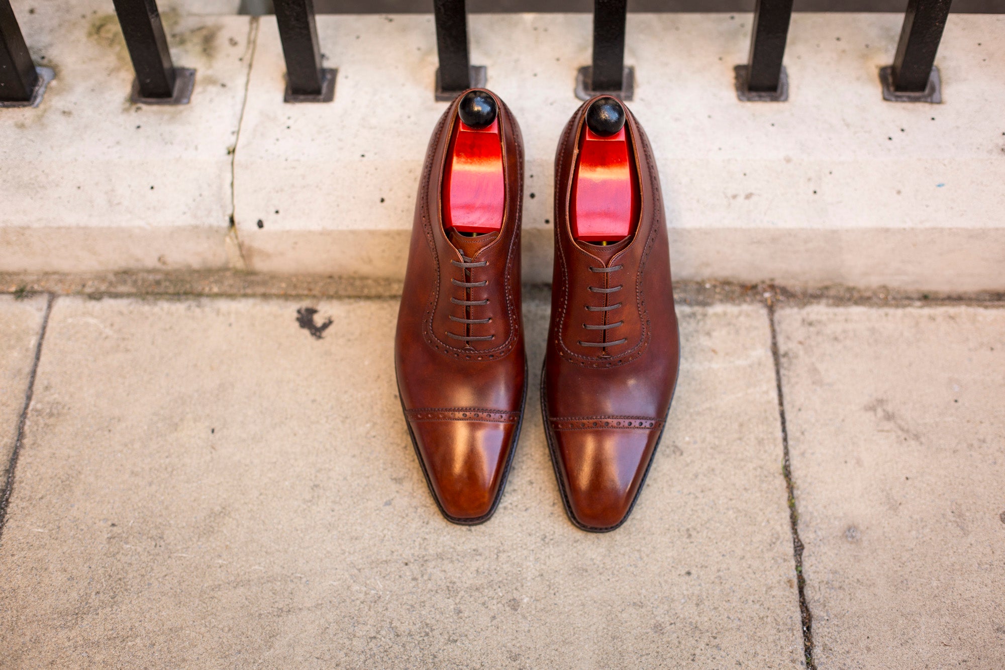 Palacio - MTO - Gold Museum Calf - MGF Last - Single Leather Sole-Made To Order Cap Toe Brogue Adelaide Oxfords-J.FitzPatrick Footwear