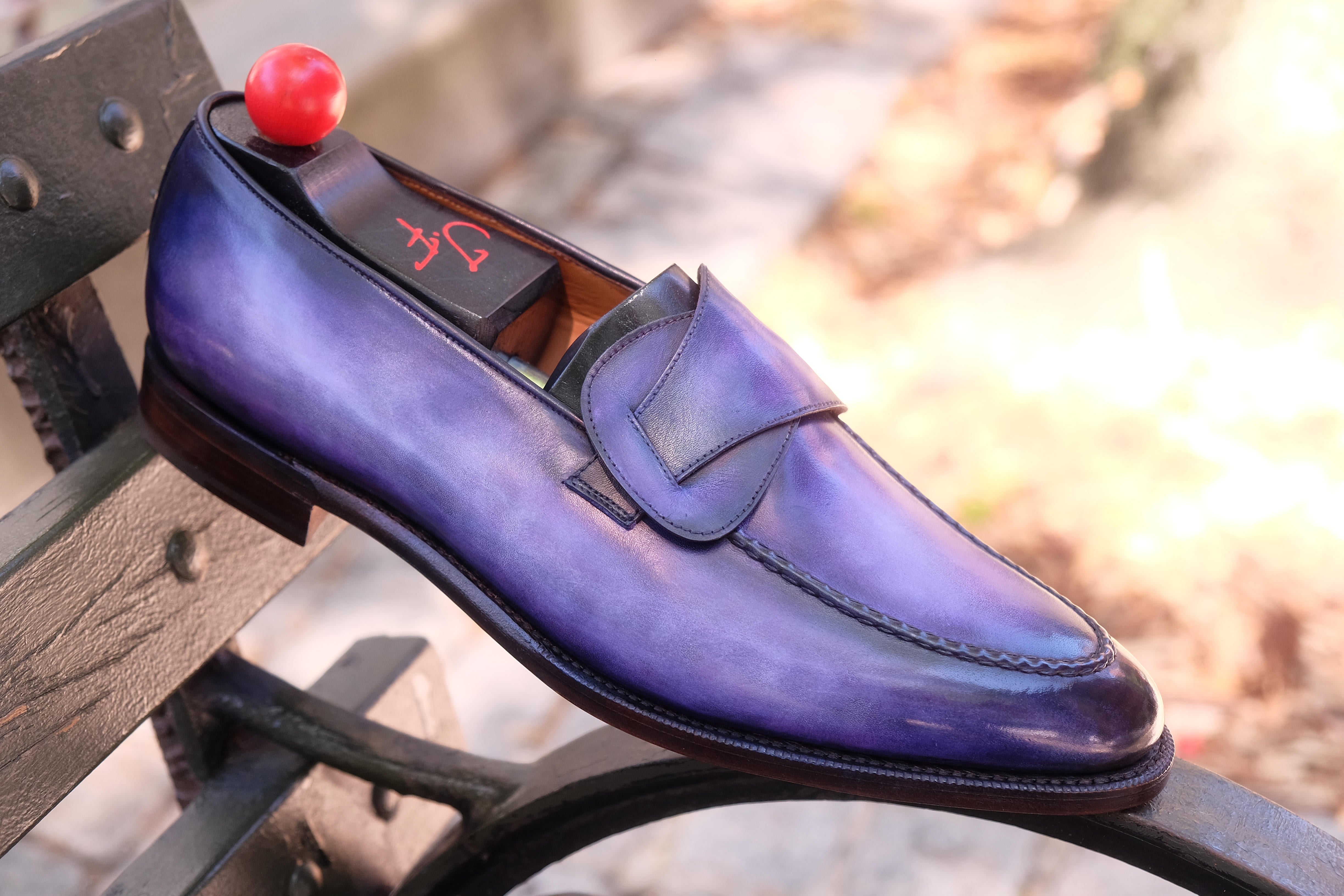 Patina Amethyst - MTO - Hawthorne-Made To Order Butterfly Loafer Custom Patina-J.FitzPatrick Footwear