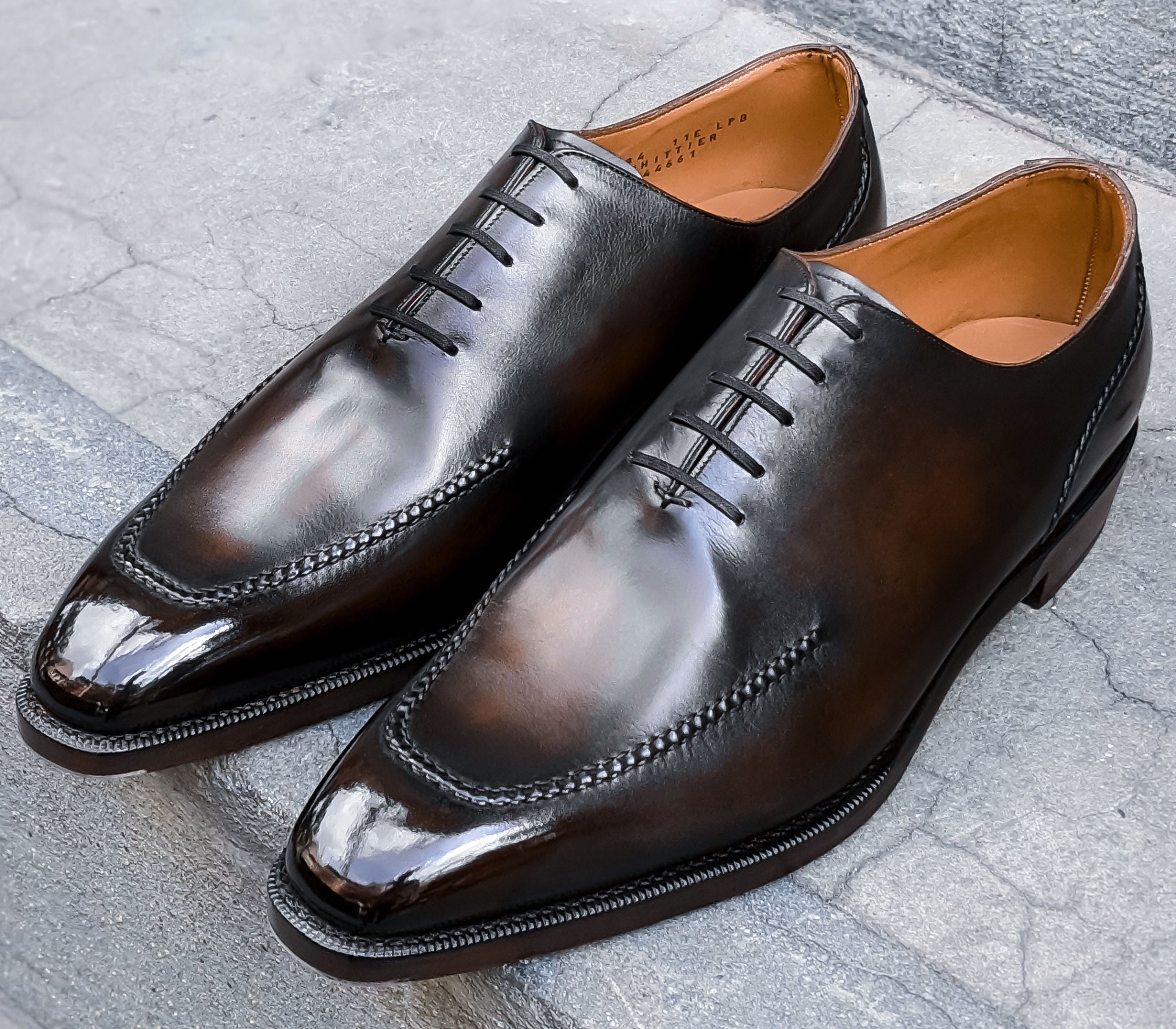 Patina Dark Antique Brown - MTO - Whittier-Made To Order Oxfords Custom Patina-J.FitzPatrick Footwear