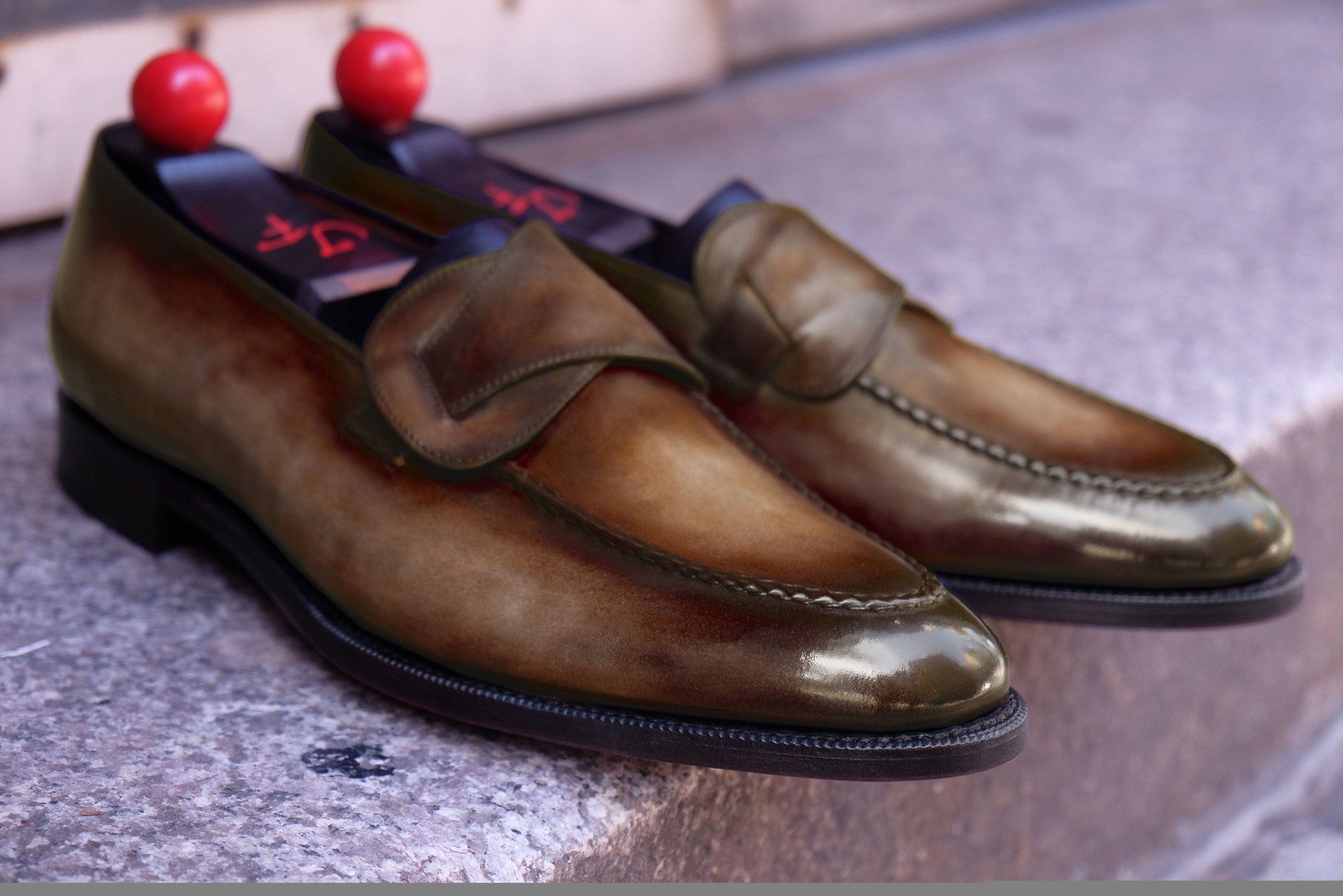Patina Espresso - MTO - Hawthorne-Made To Order Butterfly Loafer Custom Patina-J.FitzPatrick Footwear