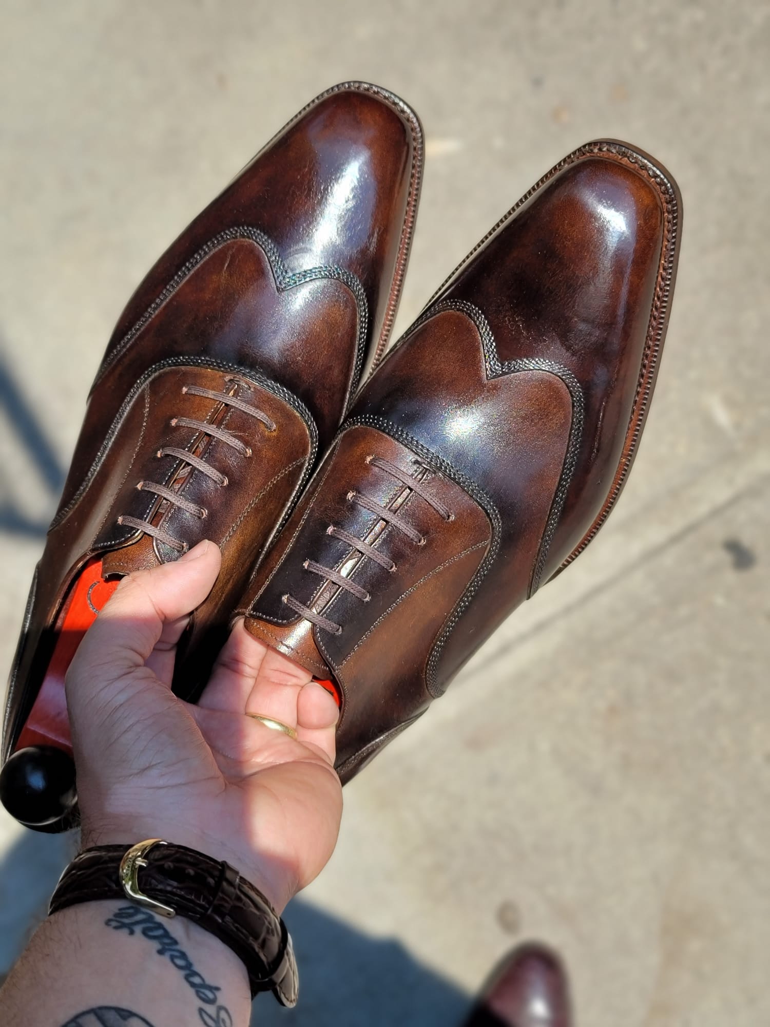 Patina Havana Waves - MTO - Pullman-Made To Order Oxfords Custom Patina-J.FitzPatrick Footwear
