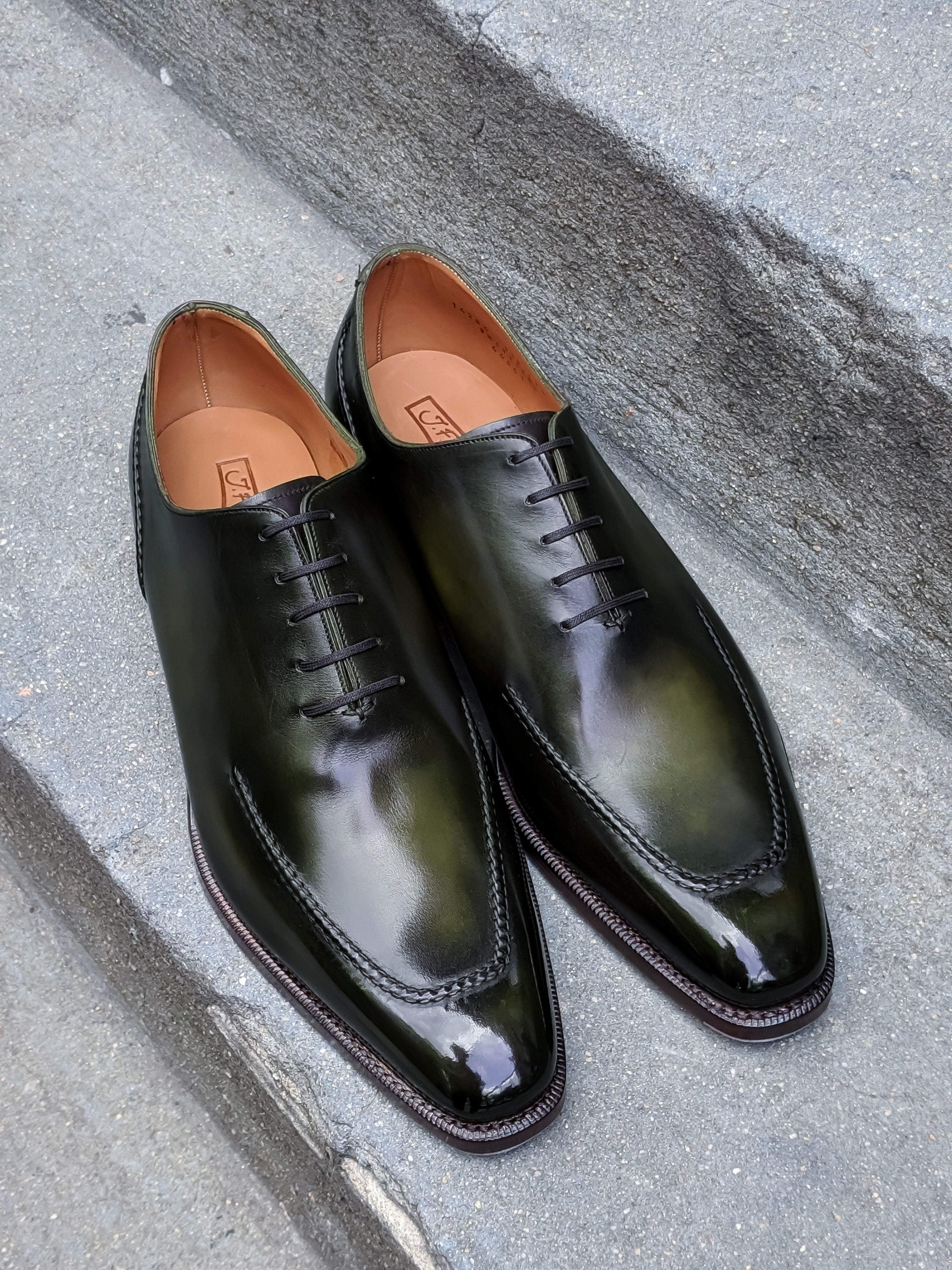 Patina Ivy Leaf - MTO - Whittier-Made To Order Oxfords Custom Patina-J.FitzPatrick Footwear