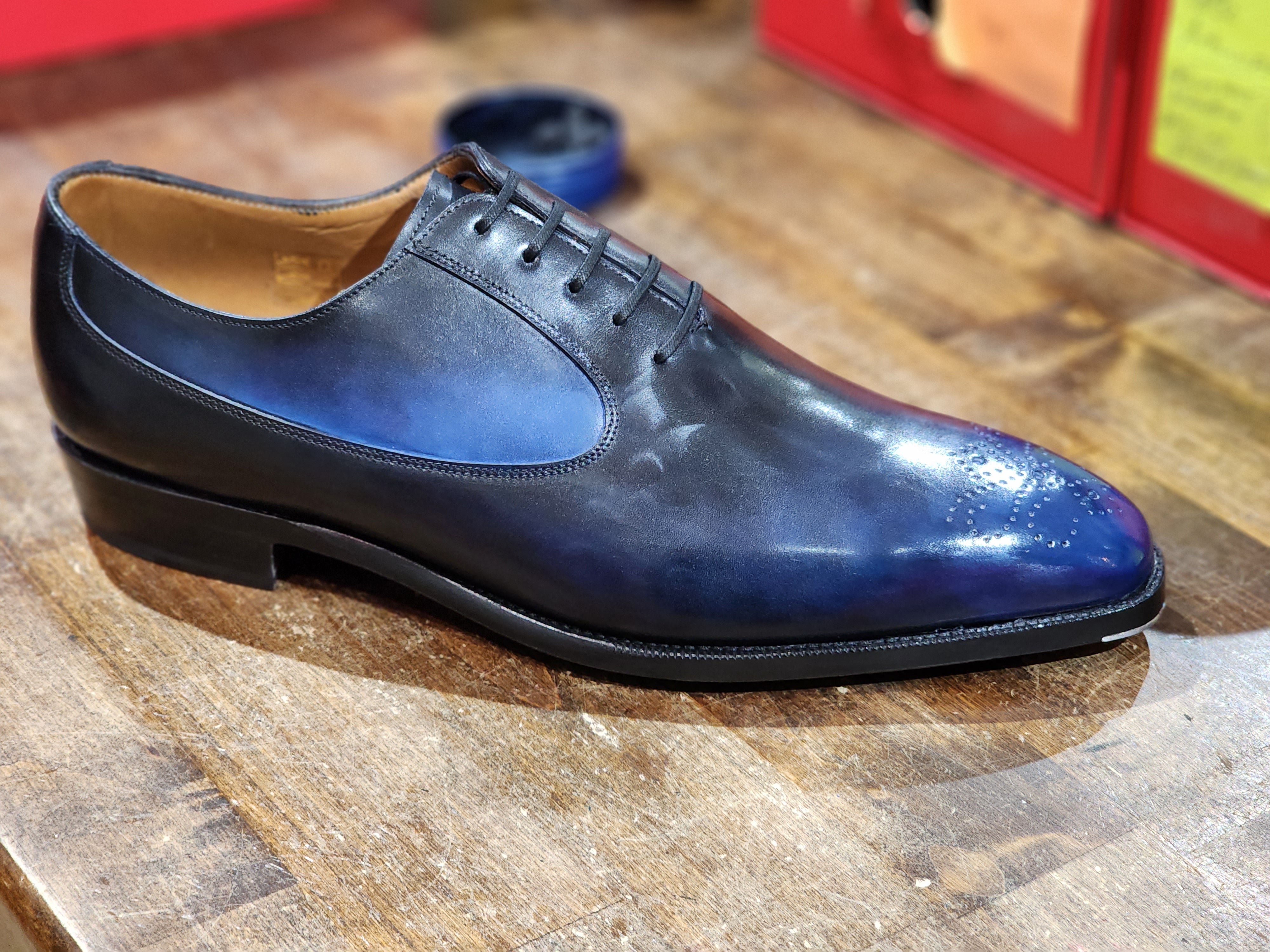 Patina Reverse Lapis Lazuli - MTO - Tacoma-Made To Order Oxfords Custom Patina-J.FitzPatrick Footwear