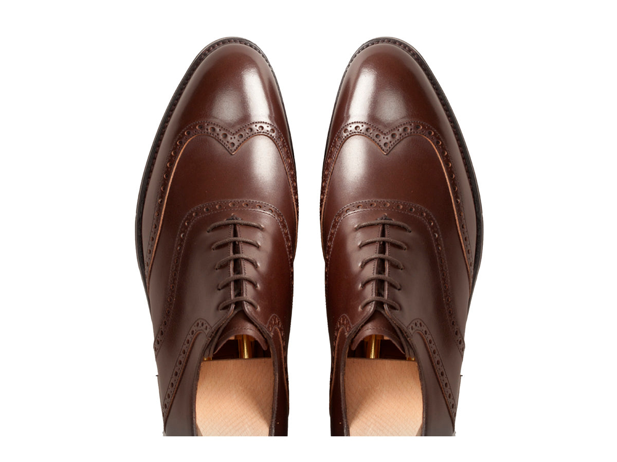 Phinney - MTO - Chocolate Calf - TMG Last - Single Leather Sole-Made To Order Wingtip Saddle Shoe Brogue Oxfords-J.FitzPatrick Footwear