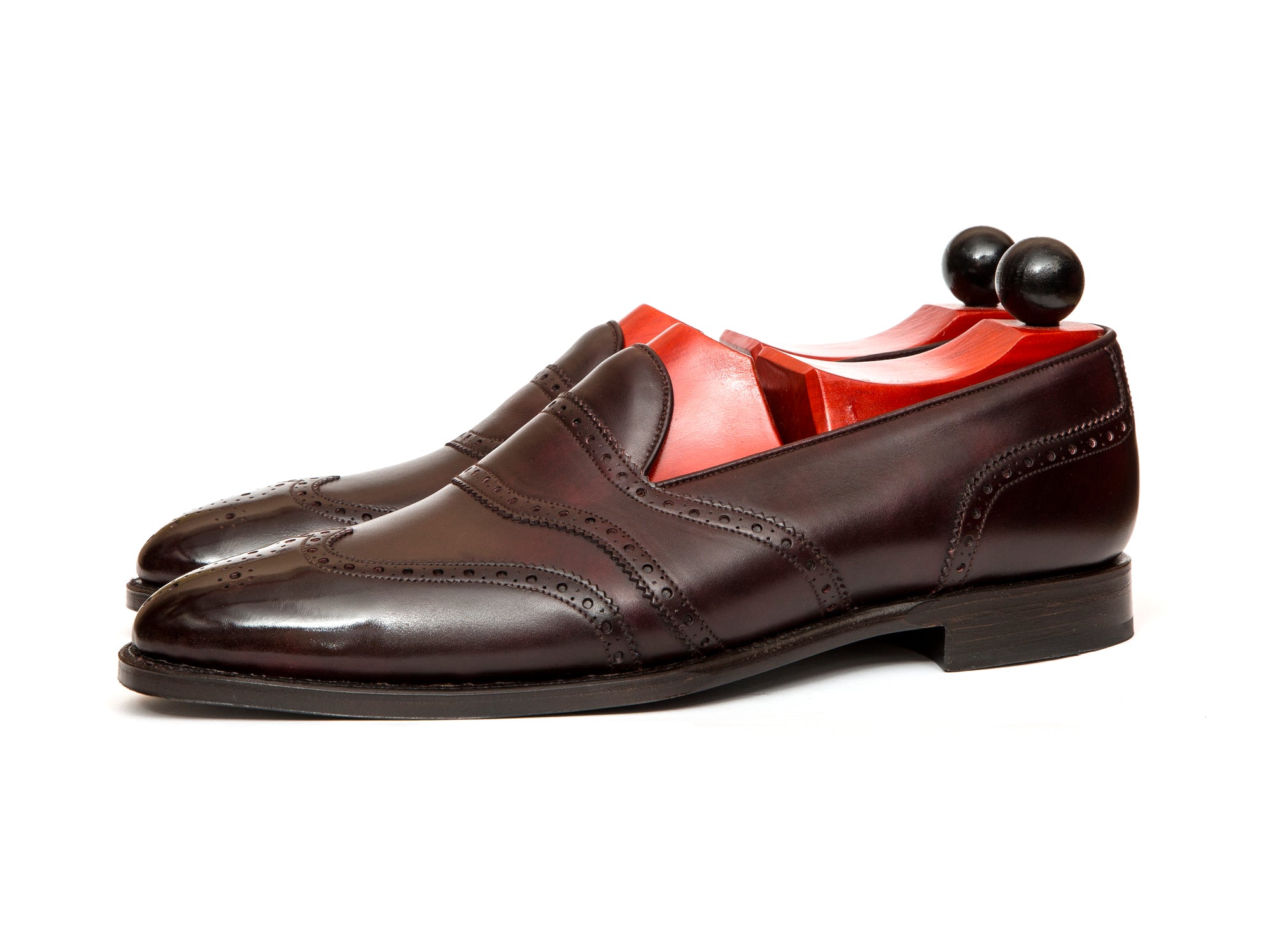 Piau - MTO - Plum Museum Calf - TMG Last - Single Leather Sole-Made To Order Slipper Loafer Brogue Wingtip Spectator-J.FitzPatrick Footwear