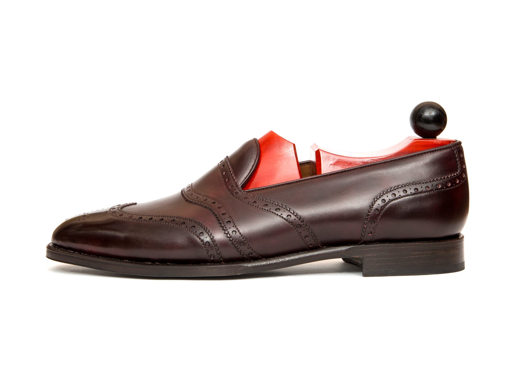 Piau - MTO - Plum Museum Calf - TMG Last - Single Leather Sole-Made To Order Slipper Loafer Brogue Wingtip Spectator-J.FitzPatrick Footwear