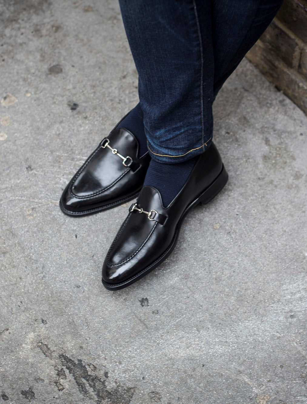 Pike - Black Calf-Horse Bit Horsebit Loafers-J.FitzPatrick Footwear
