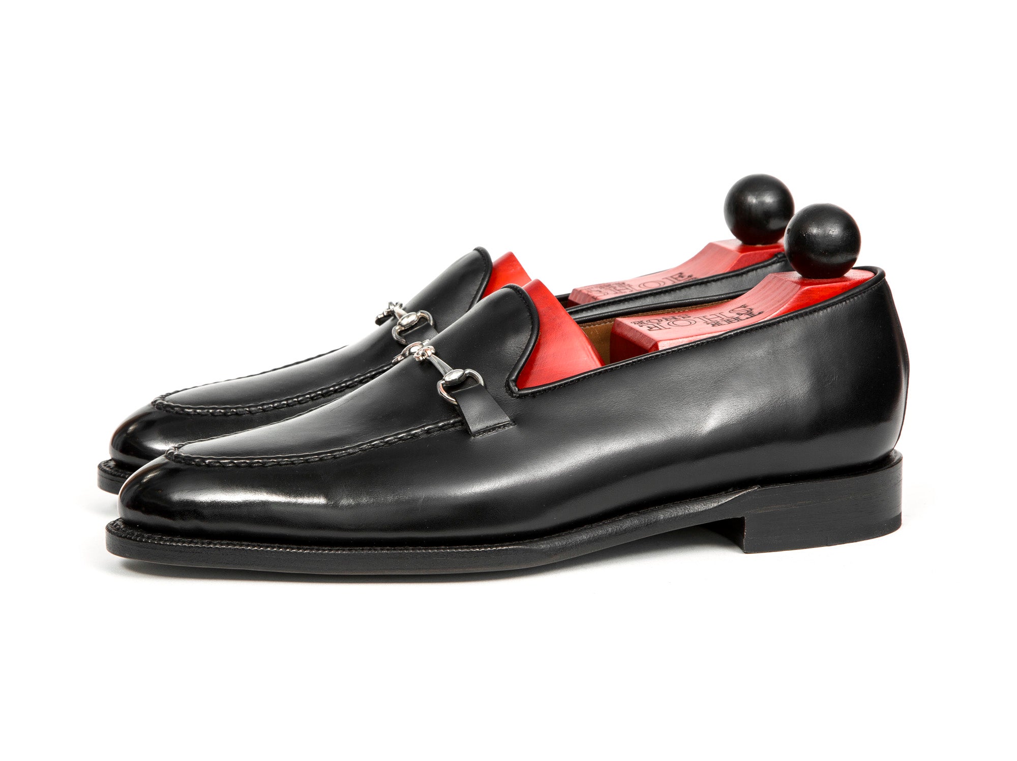 Pike - MTO - Black Calf - TMG Last - Single Leather Sole-Made To Order Horsebit Horse Bit Loafer-J.FitzPatrick Footwear