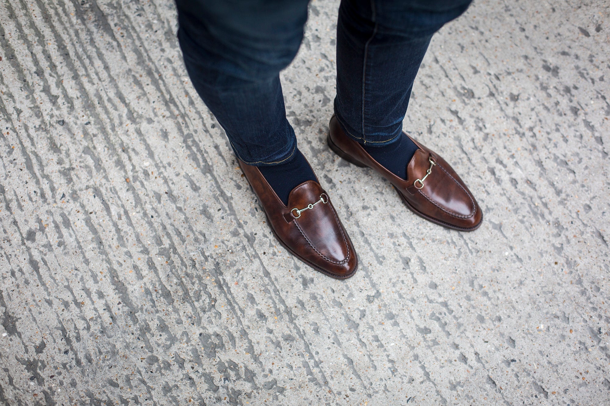 Pike - MTO - Copper Museum Calf - TMG Last - Antique Single Leather Sole-Made To Order Horsebit Horse Bit Loafer-J.FitzPatrick Footwear