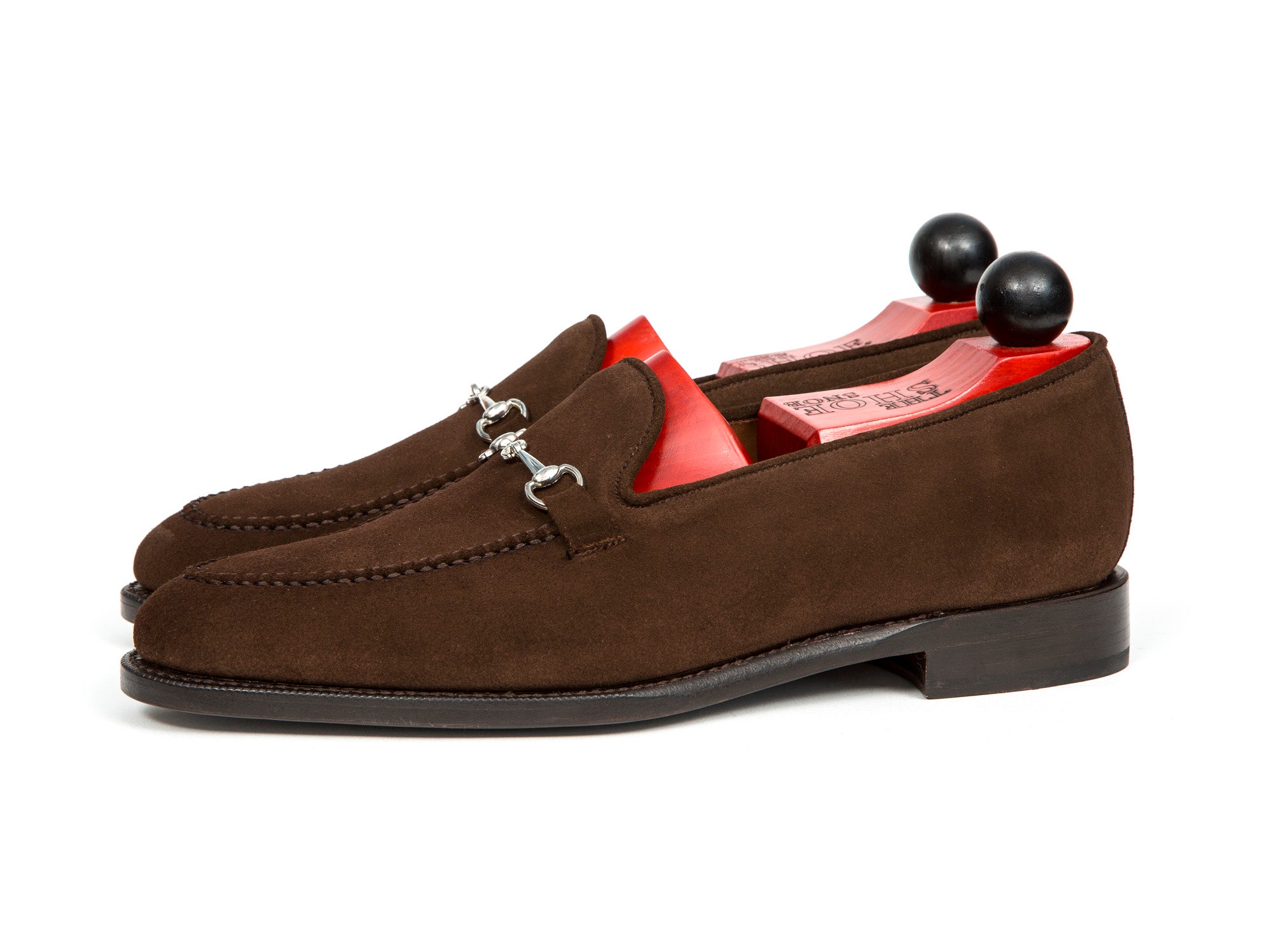 Pike - MTO - Dark Brown Suede - TMG Last - Single Leather Sole-Made To Order Horsebit Horse Bit Loafer-J.FitzPatrick Footwear