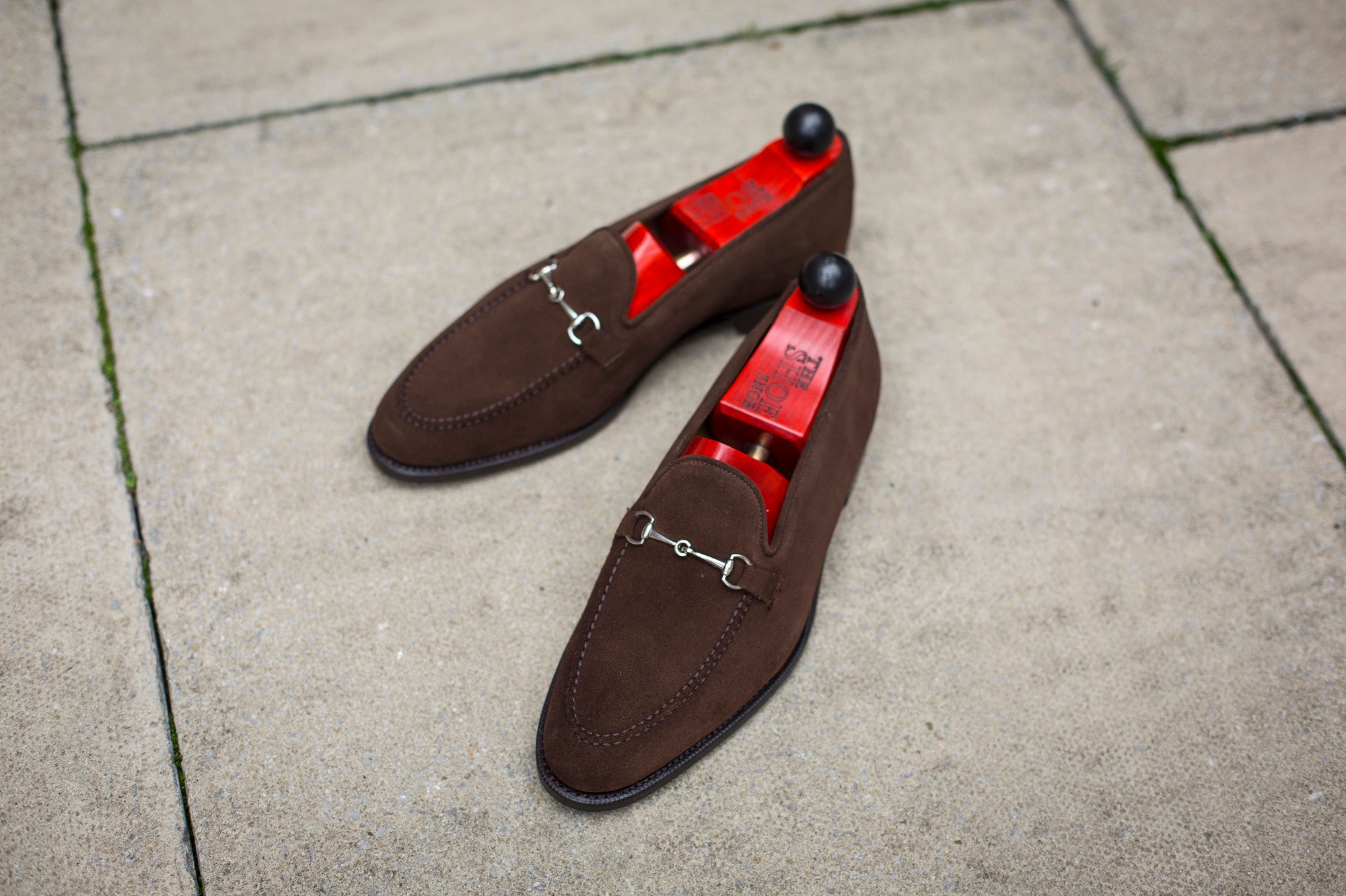 Pike - MTO - Dark Brown Suede - TMG Last - Single Leather Sole-Made To Order Horsebit Horse Bit Loafer-J.FitzPatrick Footwear
